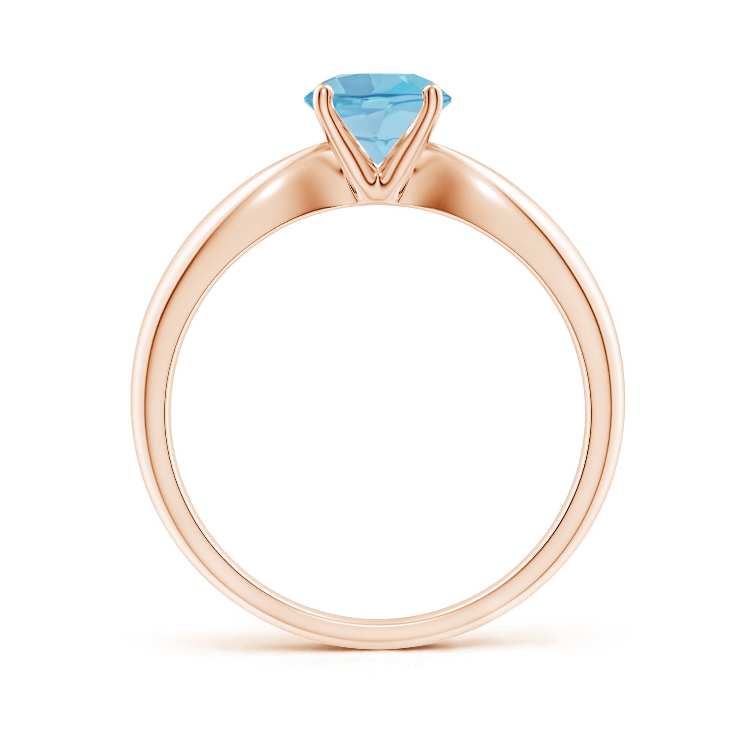 A - Swiss Blue Topaz / 0.95 CT / 14 KT Rose Gold