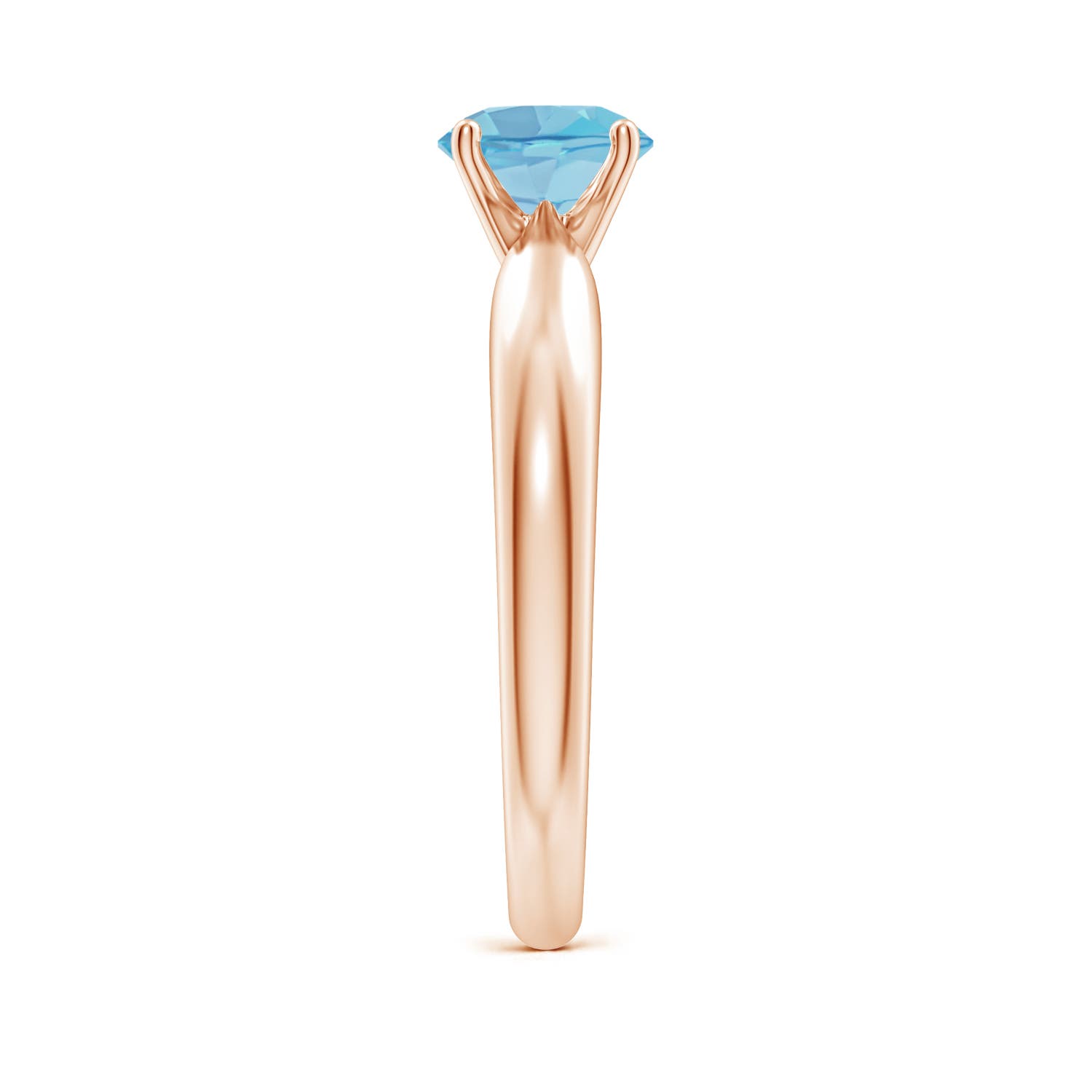 A - Swiss Blue Topaz / 0.95 CT / 14 KT Rose Gold