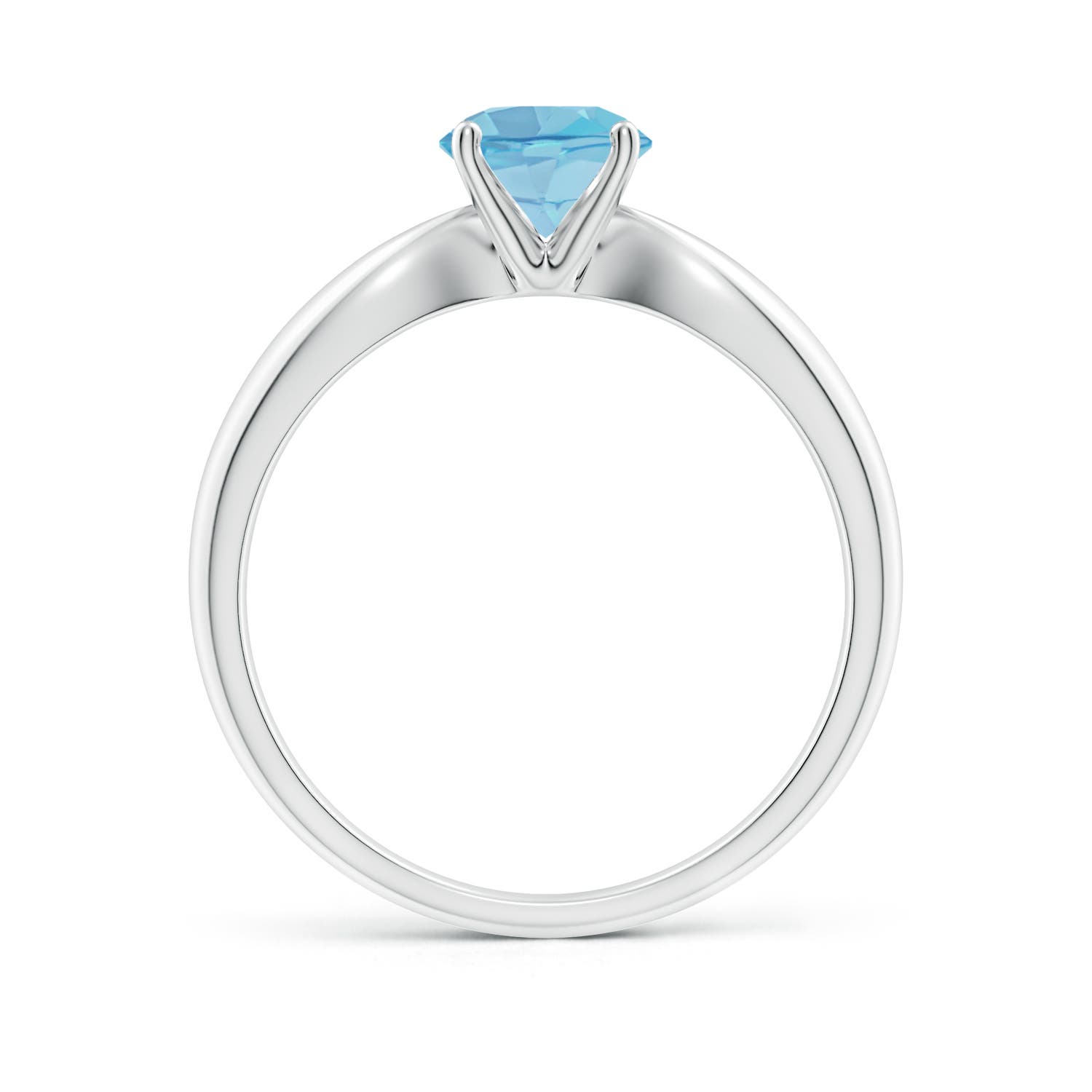 A - Swiss Blue Topaz / 0.95 CT / 14 KT White Gold