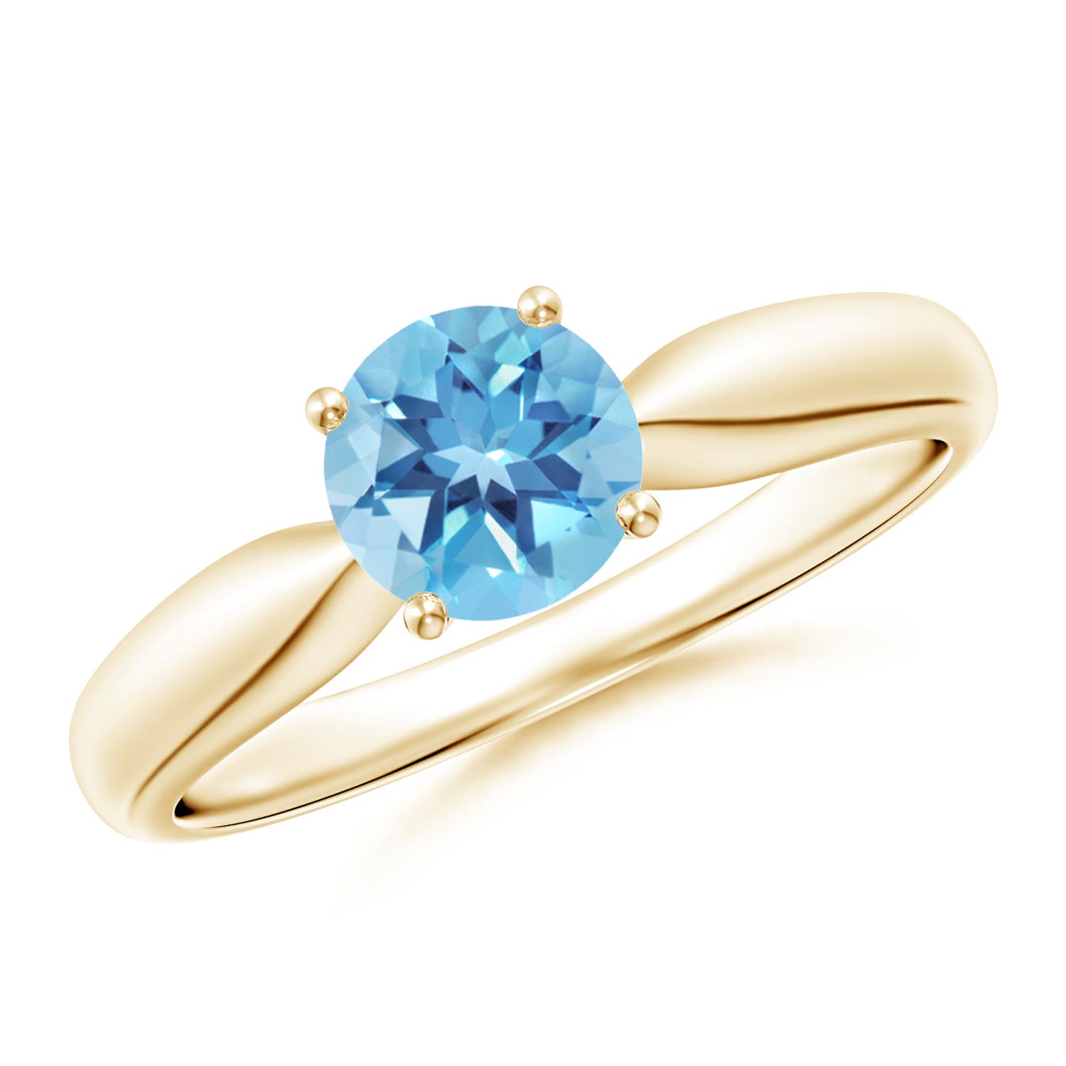 A - Swiss Blue Topaz / 0.95 CT / 14 KT Yellow Gold