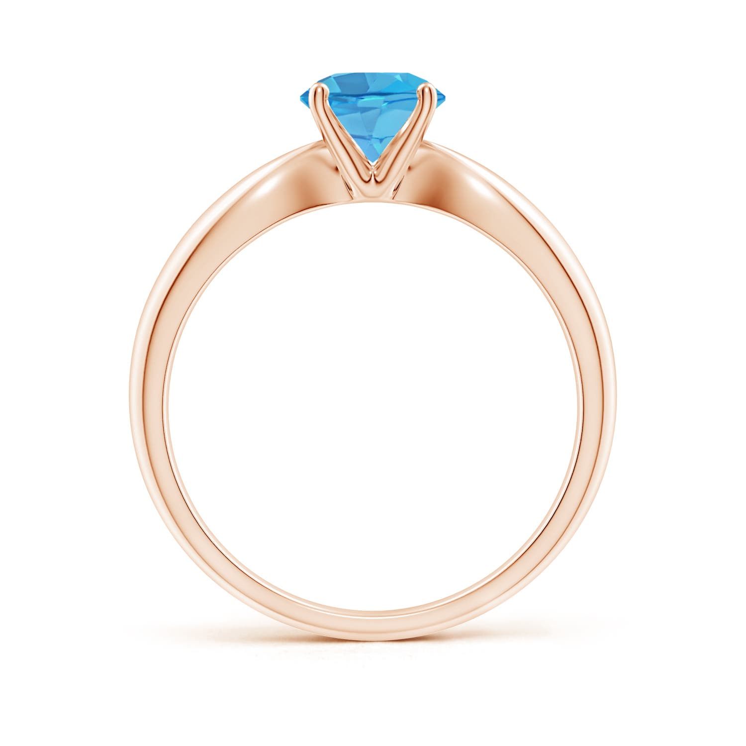 AA - Swiss Blue Topaz / 0.95 CT / 14 KT Rose Gold