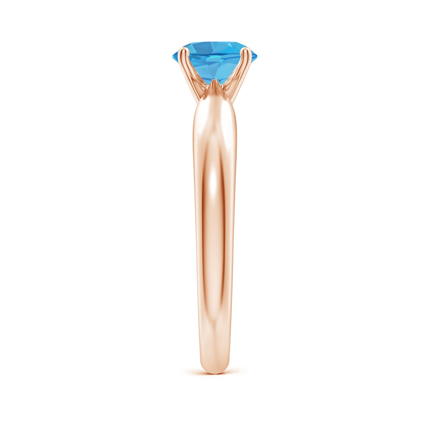 AA - Swiss Blue Topaz / 0.95 CT / 14 KT Rose Gold