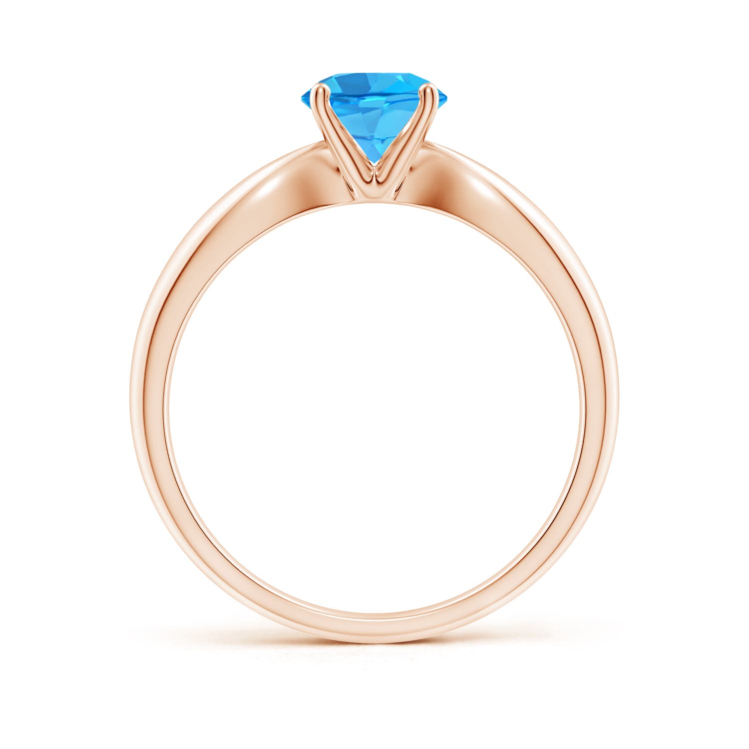 AAA - Swiss Blue Topaz / 0.95 CT / 14 KT Rose Gold