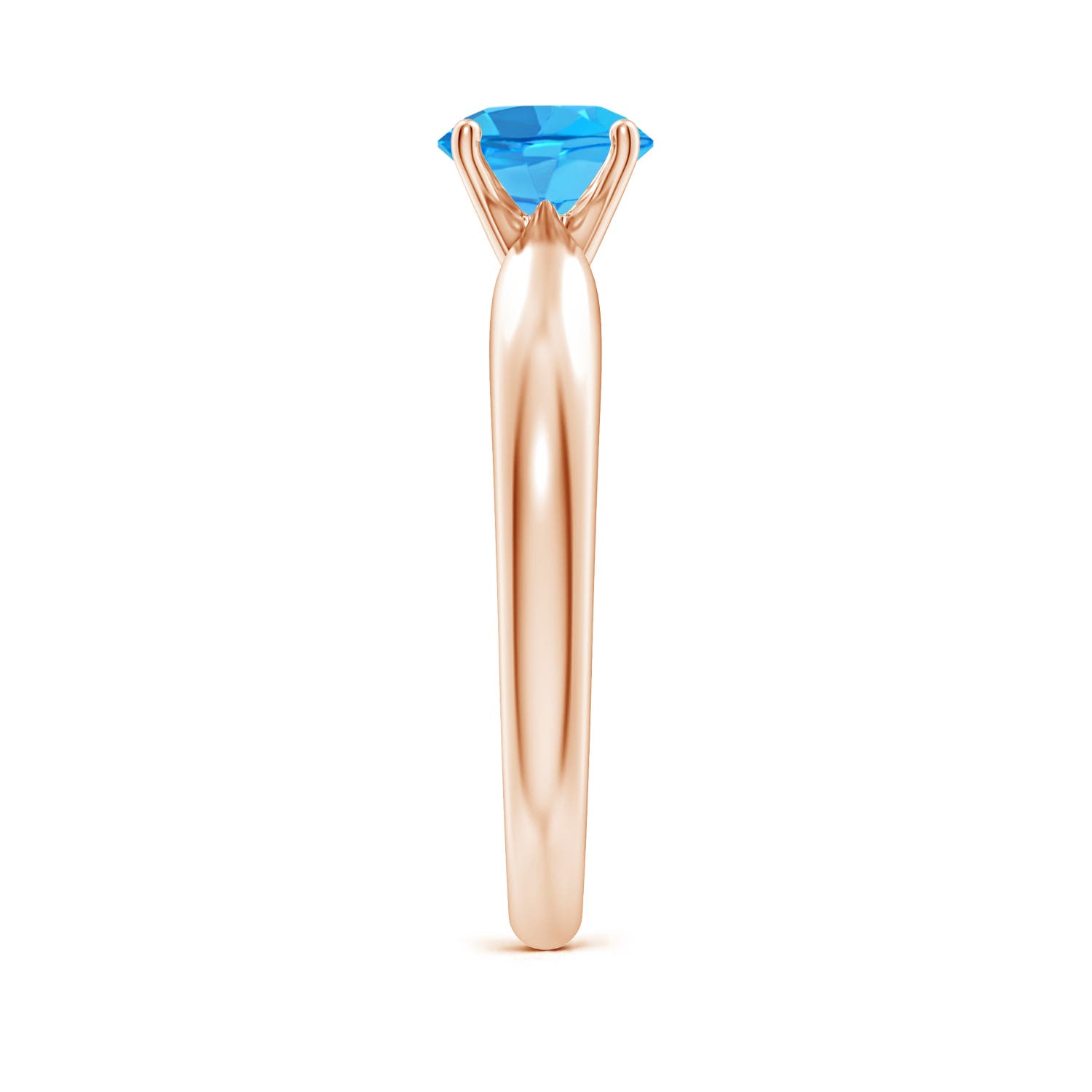 AAA - Swiss Blue Topaz / 0.95 CT / 14 KT Rose Gold