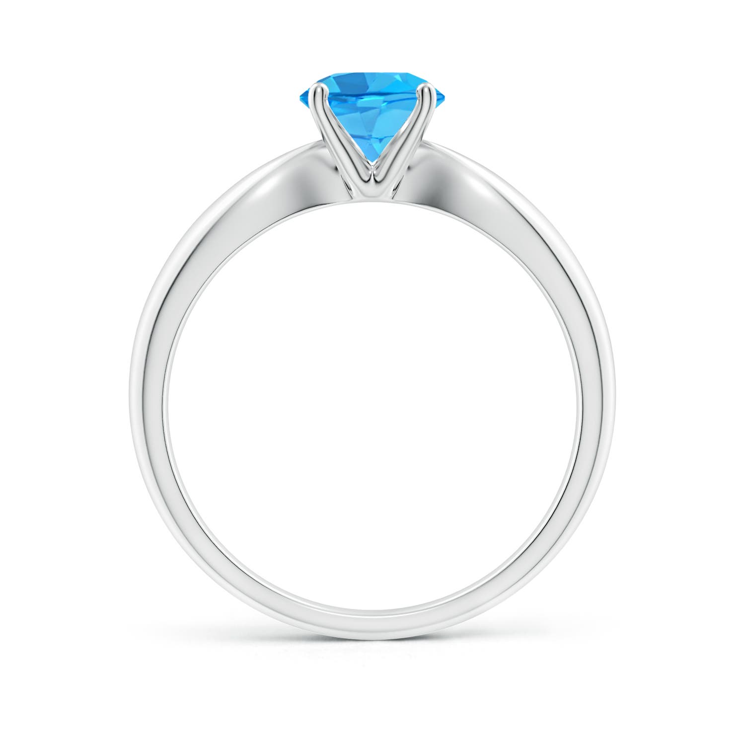 AAA - Swiss Blue Topaz / 0.95 CT / 14 KT White Gold