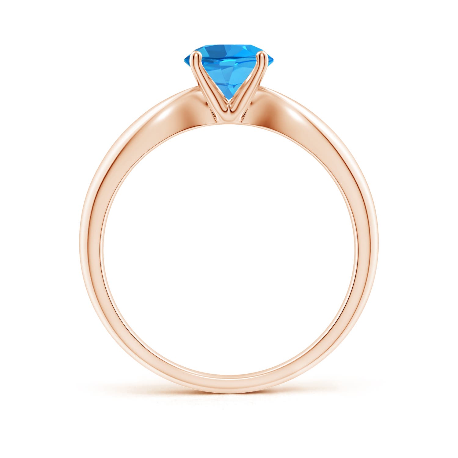 AAAA - Swiss Blue Topaz / 0.95 CT / 14 KT Rose Gold