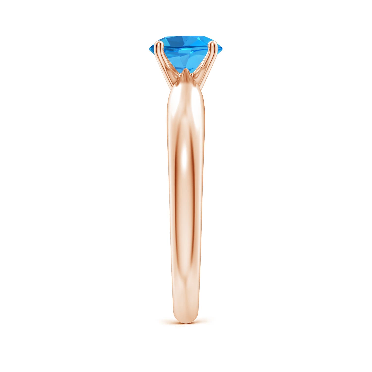 AAAA - Swiss Blue Topaz / 0.95 CT / 14 KT Rose Gold