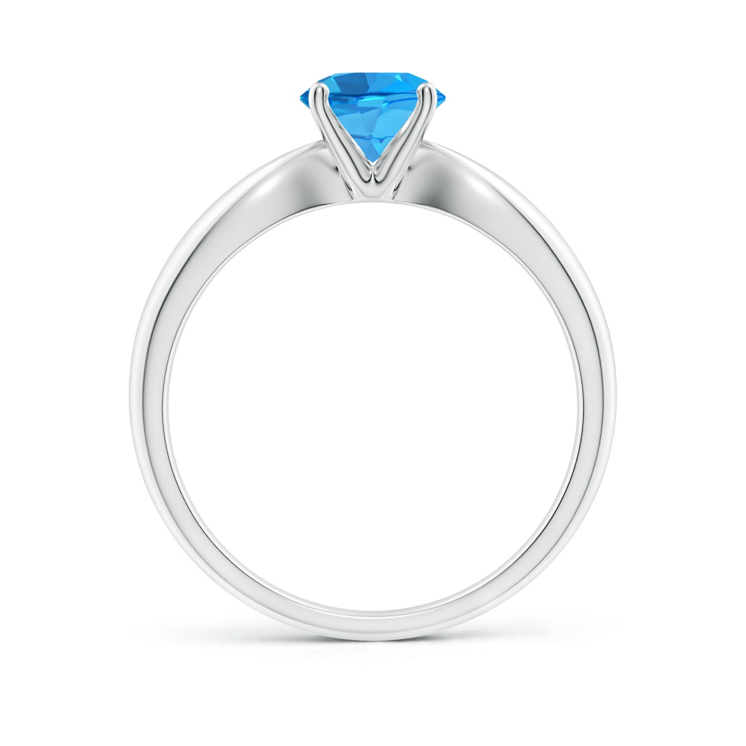 AAAA - Swiss Blue Topaz / 0.95 CT / 14 KT White Gold