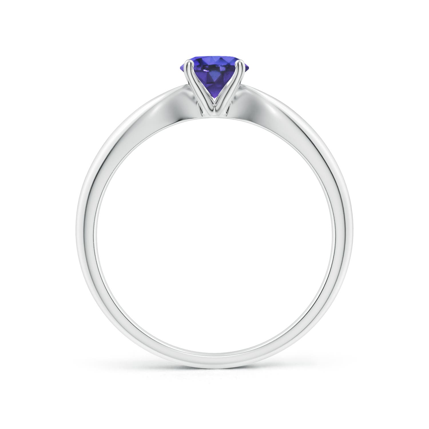 AAA - Tanzanite / 0.5 CT / 14 KT White Gold