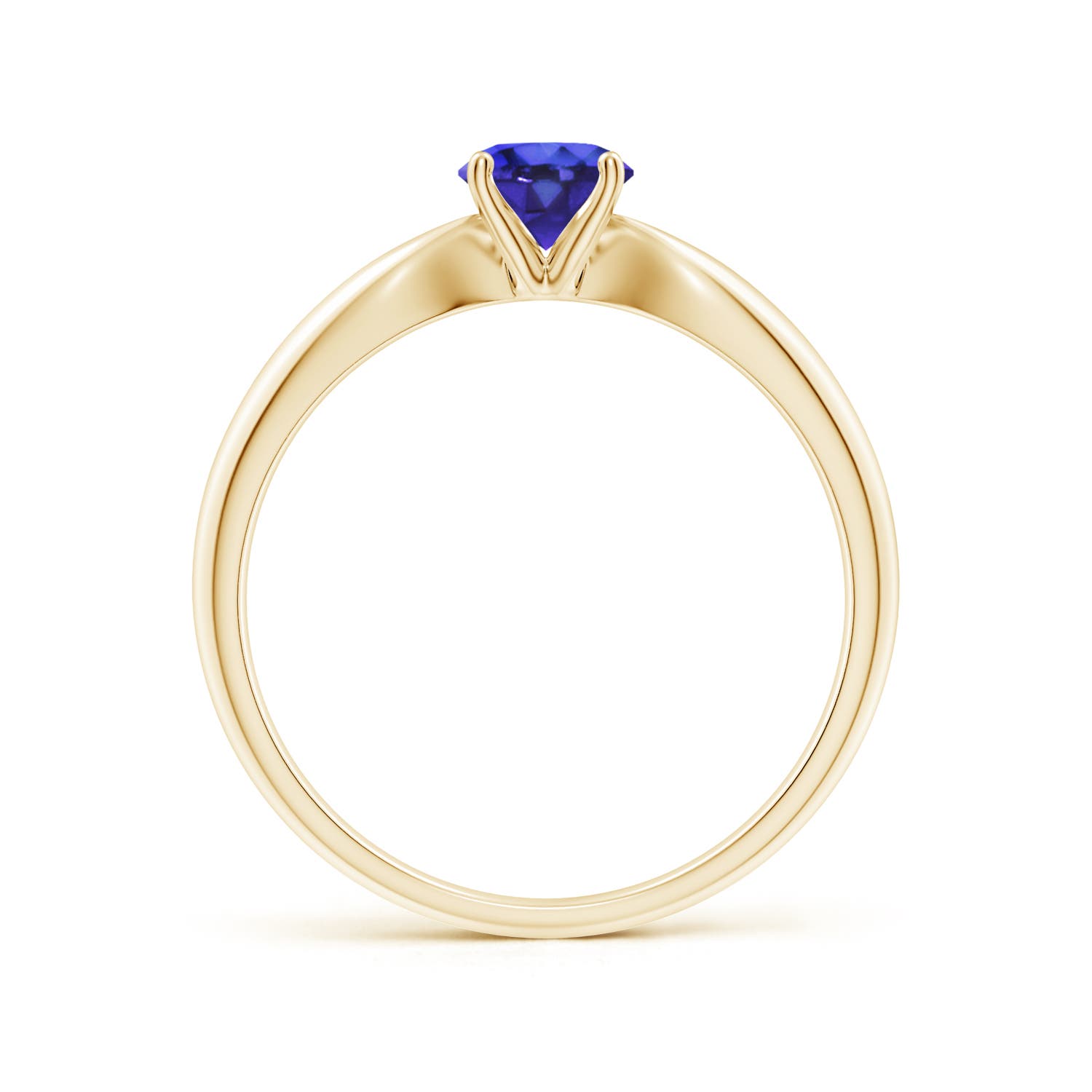 AAAA - Tanzanite / 0.5 CT / 14 KT Yellow Gold