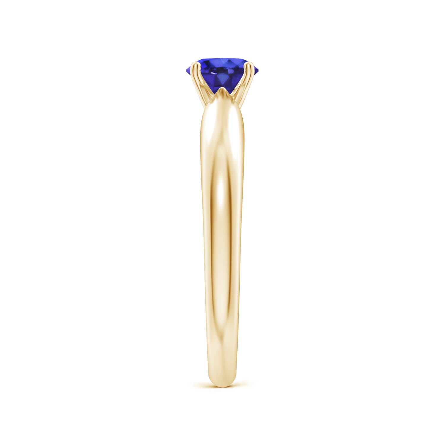 AAAA - Tanzanite / 0.5 CT / 14 KT Yellow Gold