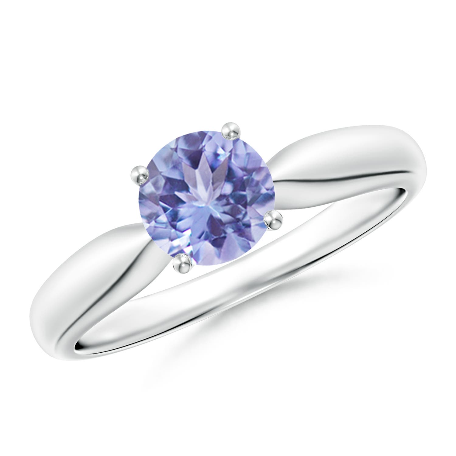 A - Tanzanite / 0.9 CT / 14 KT White Gold