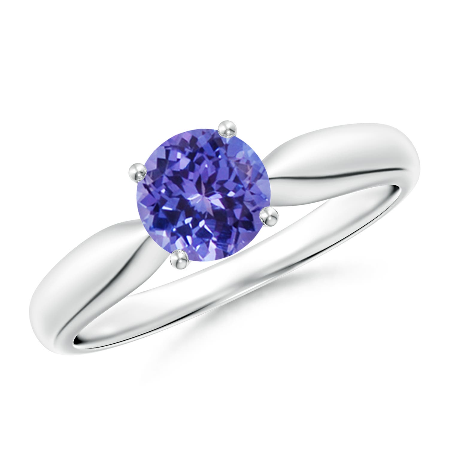 AA - Tanzanite / 0.9 CT / 14 KT White Gold