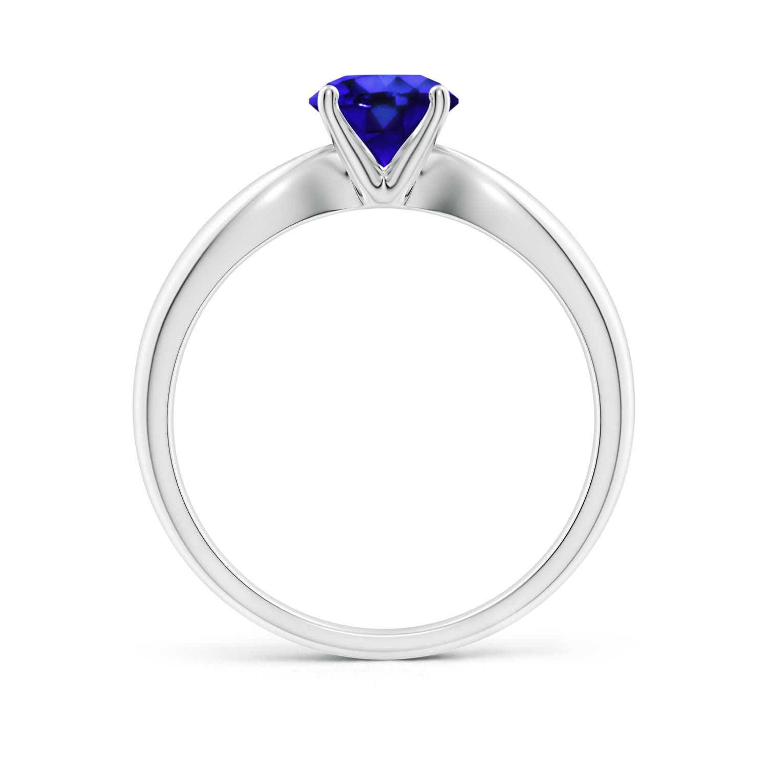 AAA - Tanzanite / 0.9 CT / 14 KT White Gold