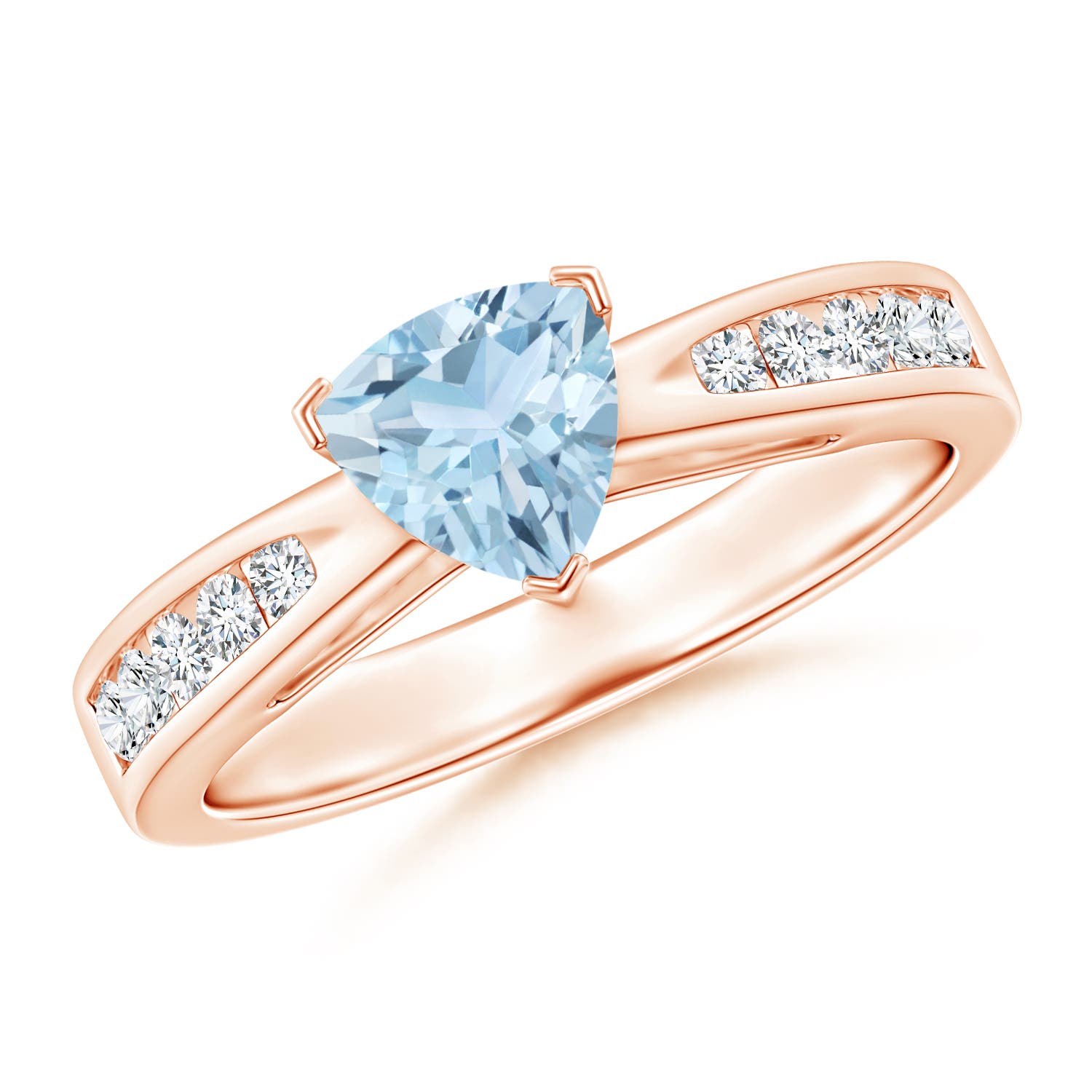 AA - Aquamarine / 0.85 CT / 14 KT Rose Gold