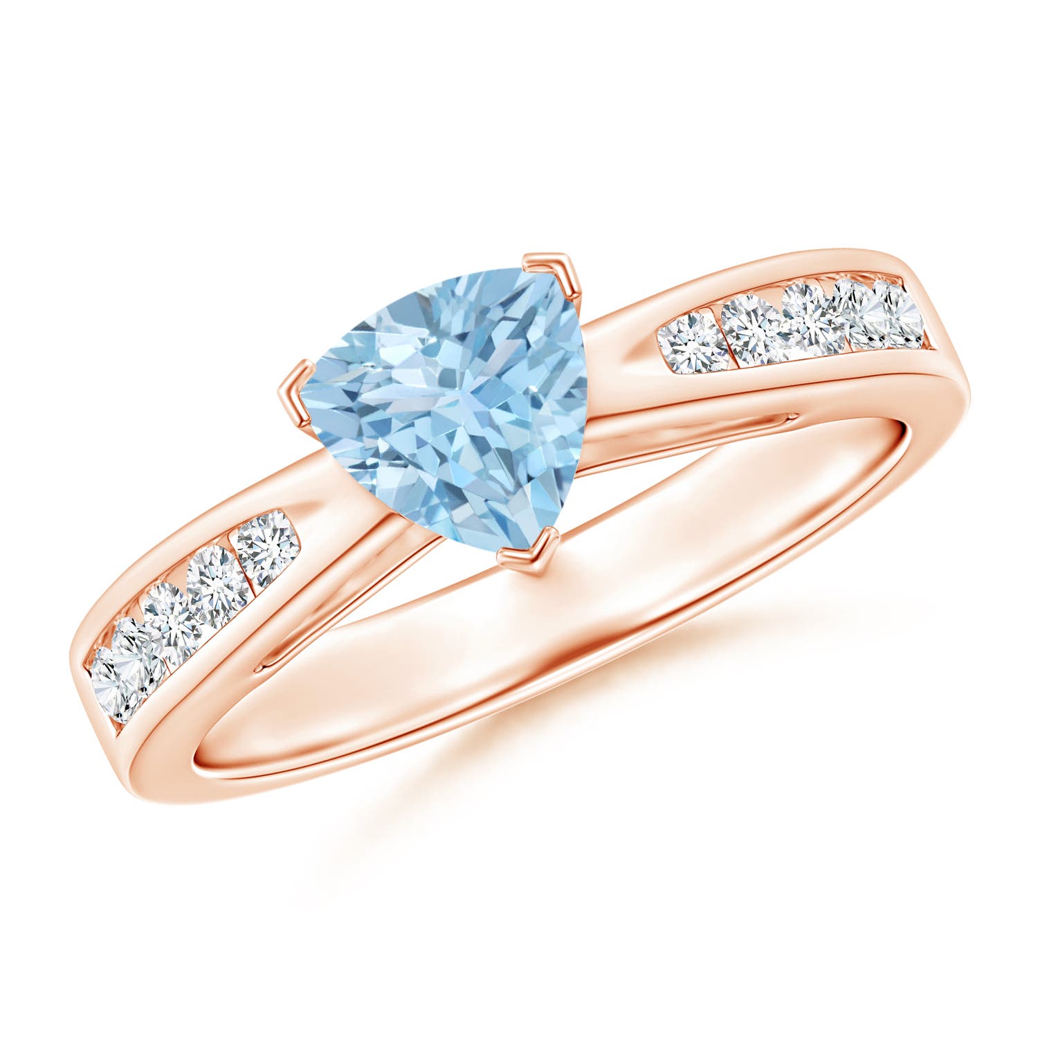 AAA - Aquamarine / 0.85 CT / 14 KT Rose Gold