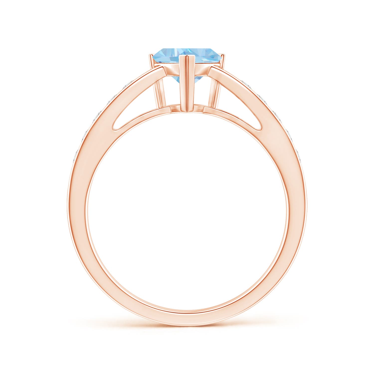 AAA - Aquamarine / 0.85 CT / 14 KT Rose Gold