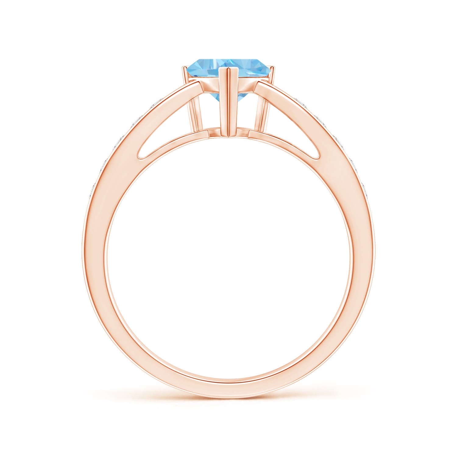 AAAA - Aquamarine / 0.85 CT / 14 KT Rose Gold