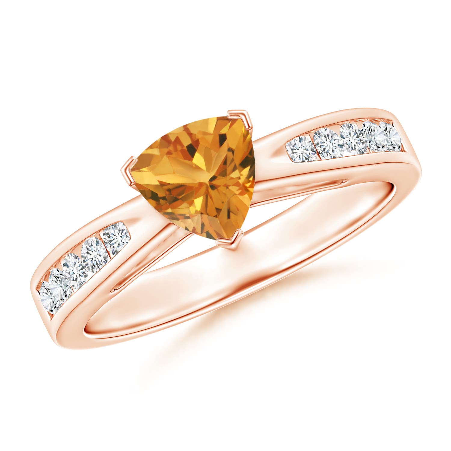 AA - Citrine / 0.85 CT / 14 KT Rose Gold