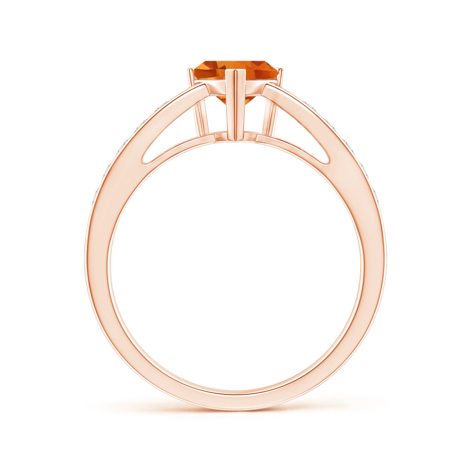 AAA - Citrine / 0.85 CT / 14 KT Rose Gold