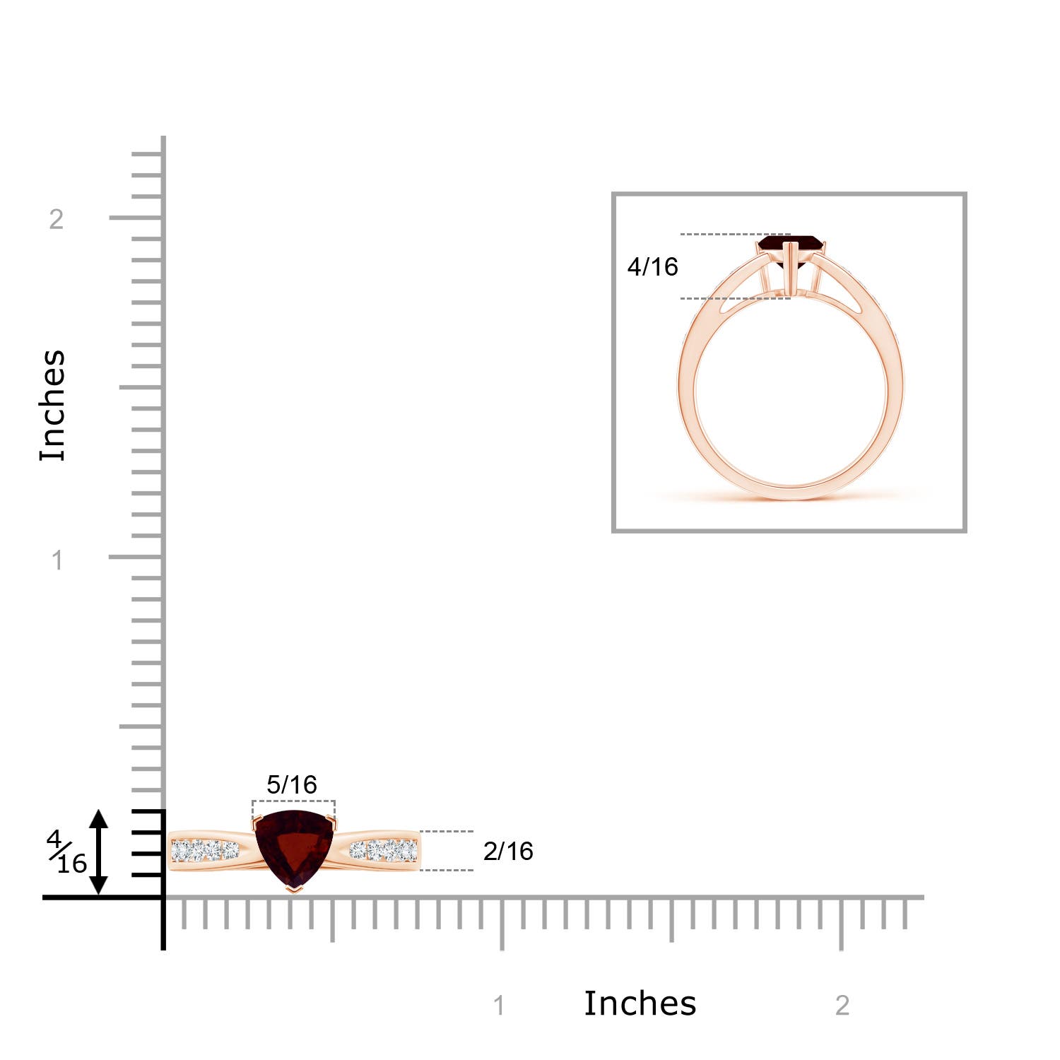 A - Garnet / 1.1 CT / 14 KT Rose Gold