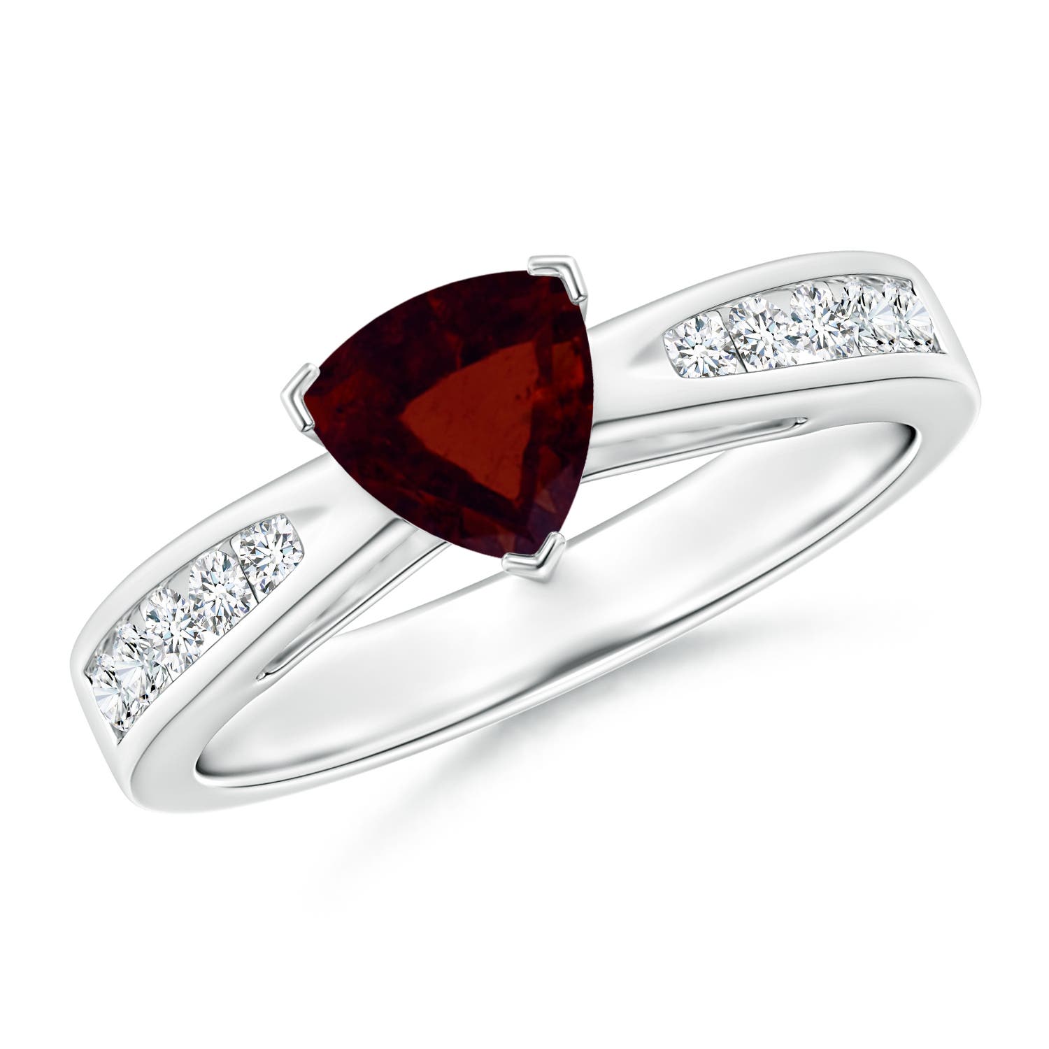 A - Garnet / 1.1 CT / 14 KT White Gold