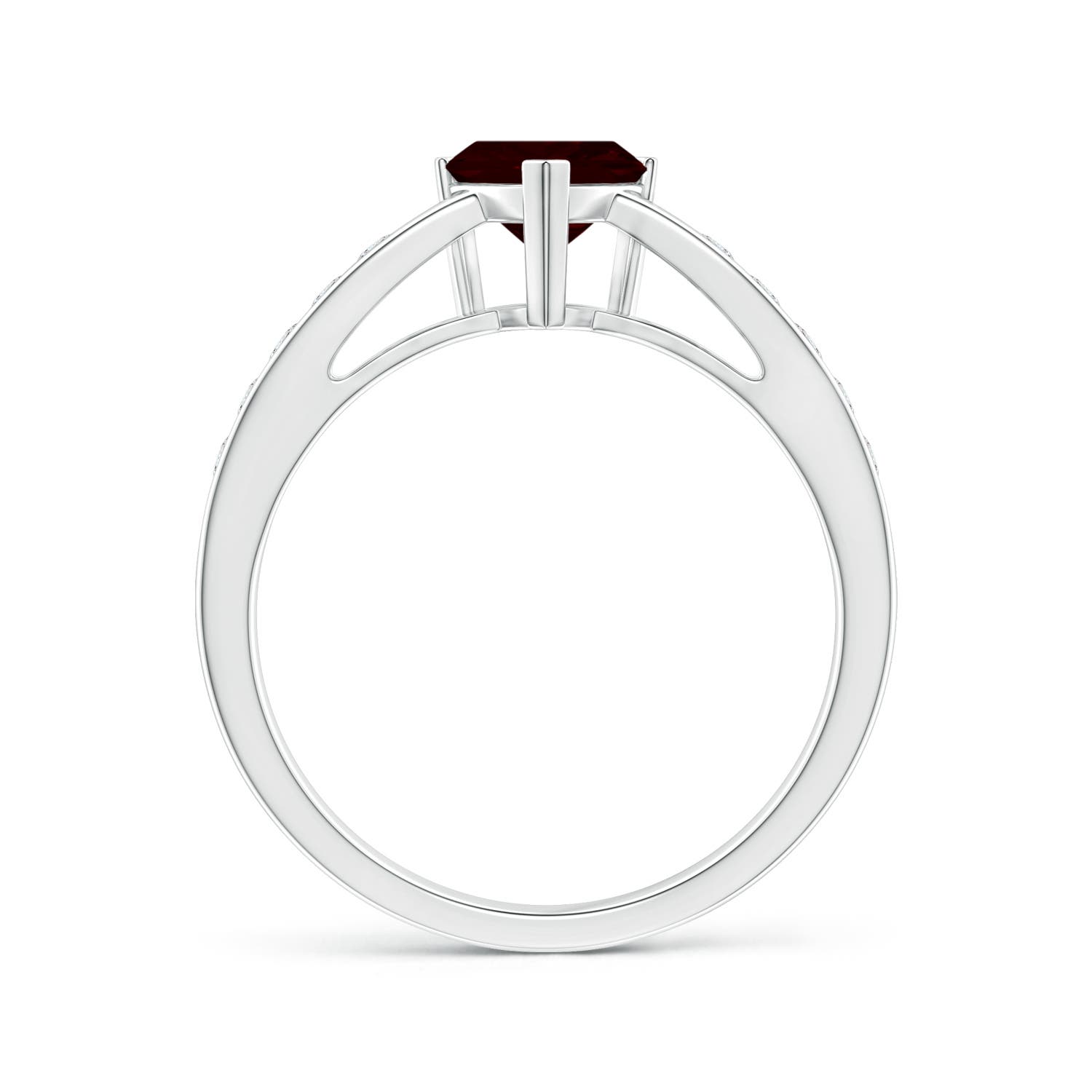 A - Garnet / 1.1 CT / 14 KT White Gold