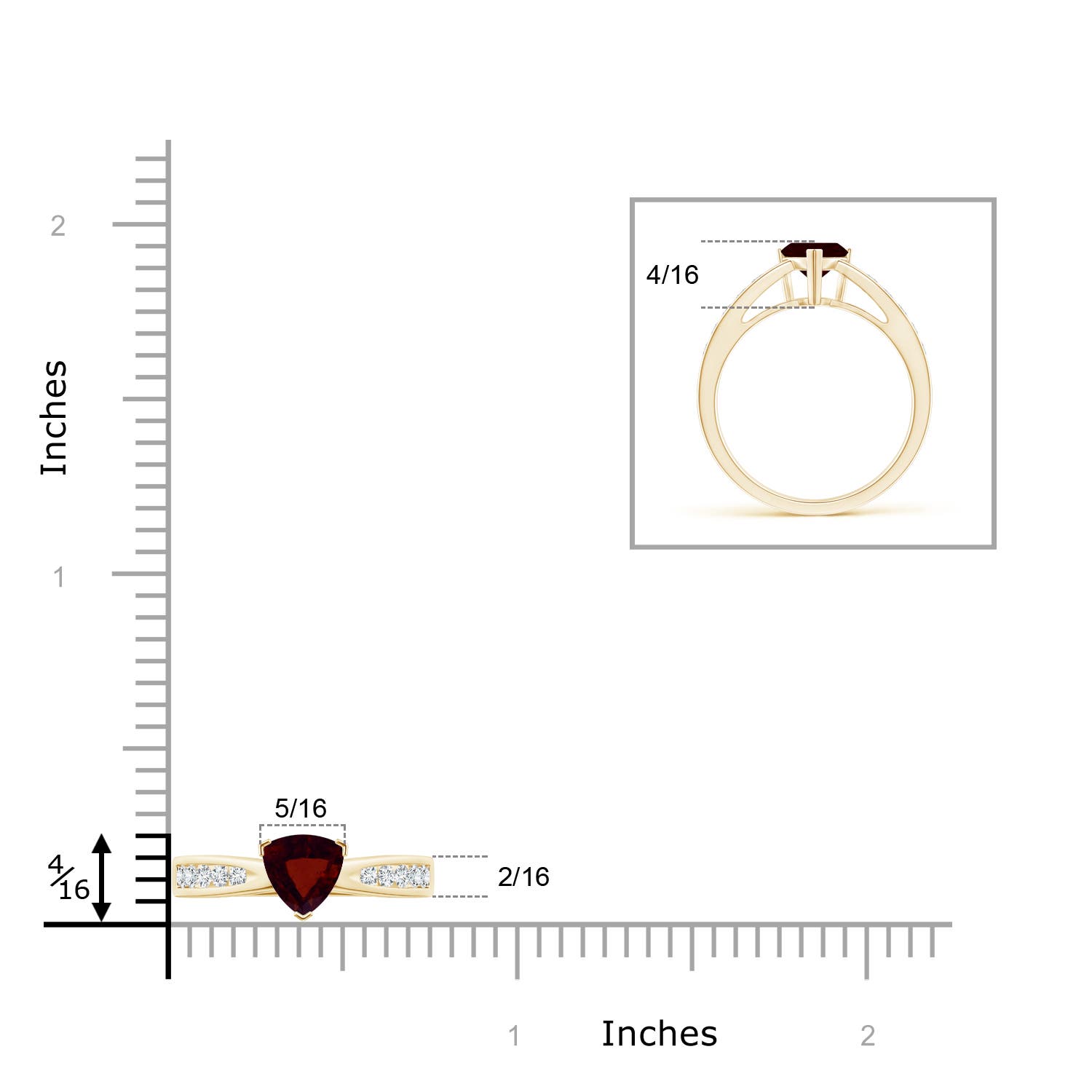 A - Garnet / 1.1 CT / 14 KT Yellow Gold