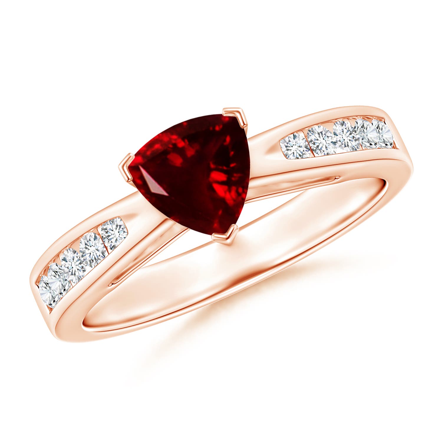 AAA - Garnet / 1.1 CT / 14 KT Rose Gold