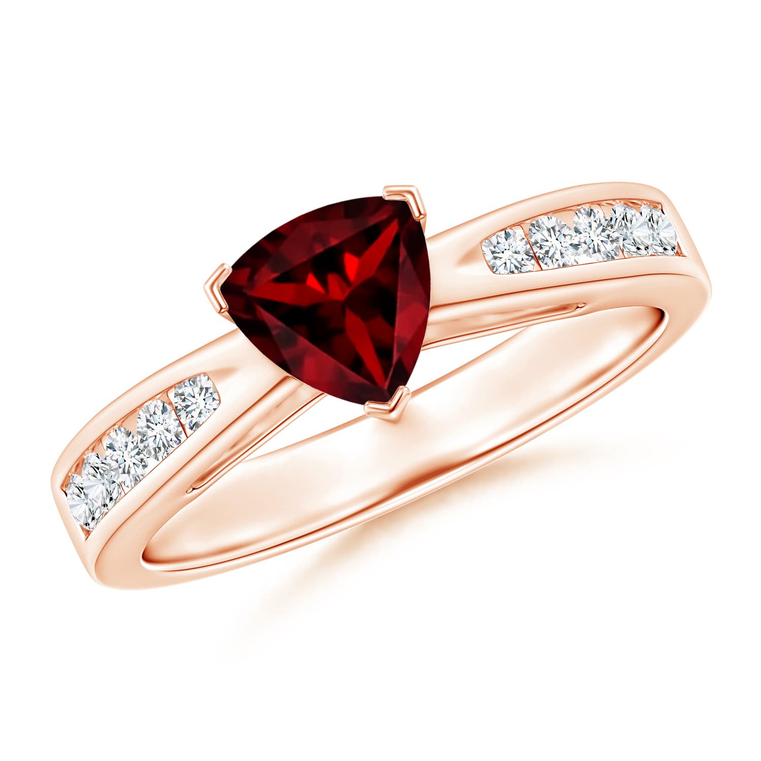 AAAA - Garnet / 1.1 CT / 14 KT Rose Gold