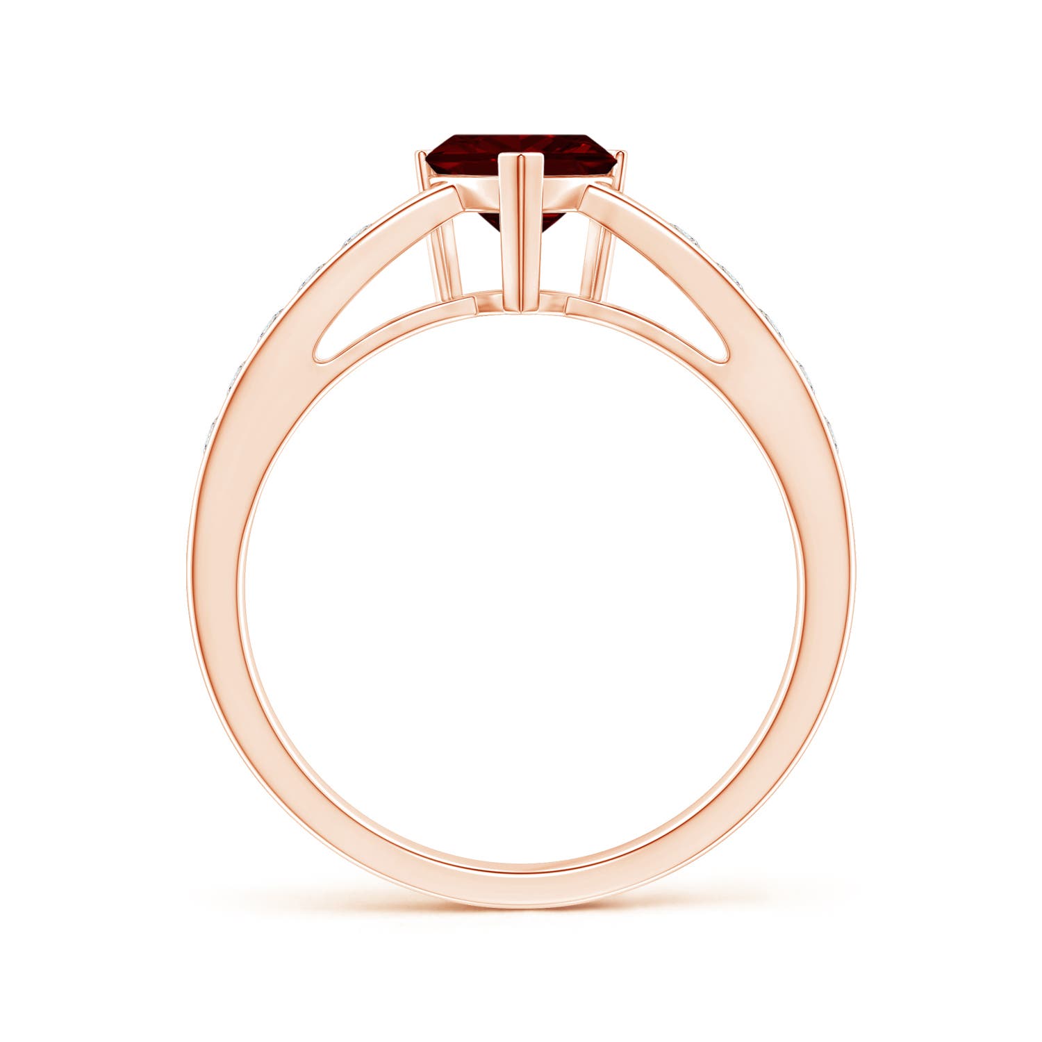 AAAA - Garnet / 1.1 CT / 14 KT Rose Gold