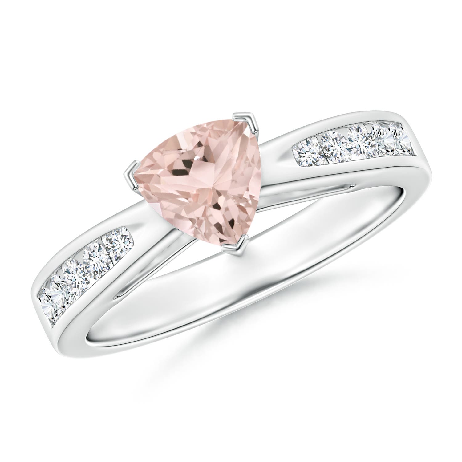 A - Morganite / 0.85 CT / 14 KT White Gold