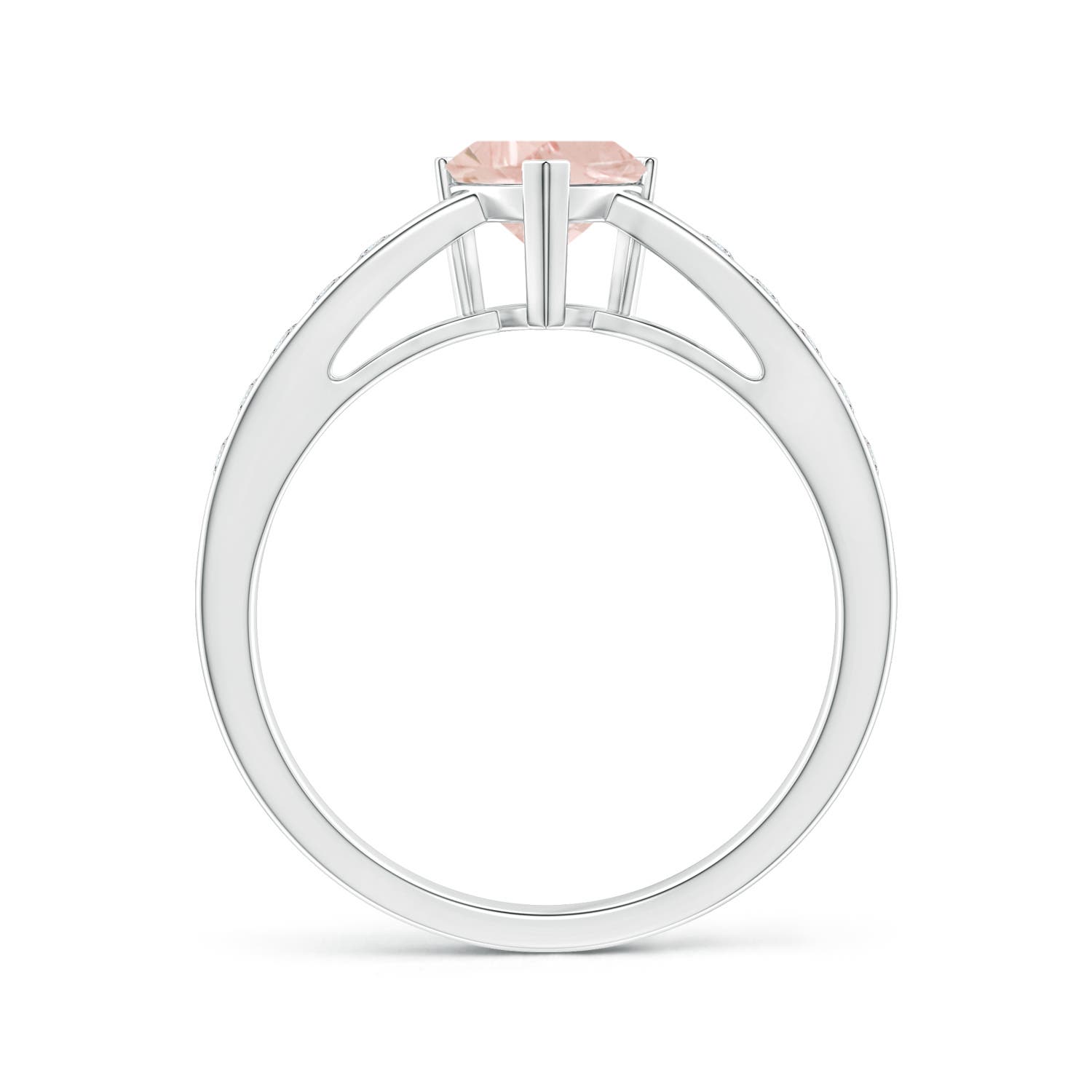 A - Morganite / 0.85 CT / 14 KT White Gold