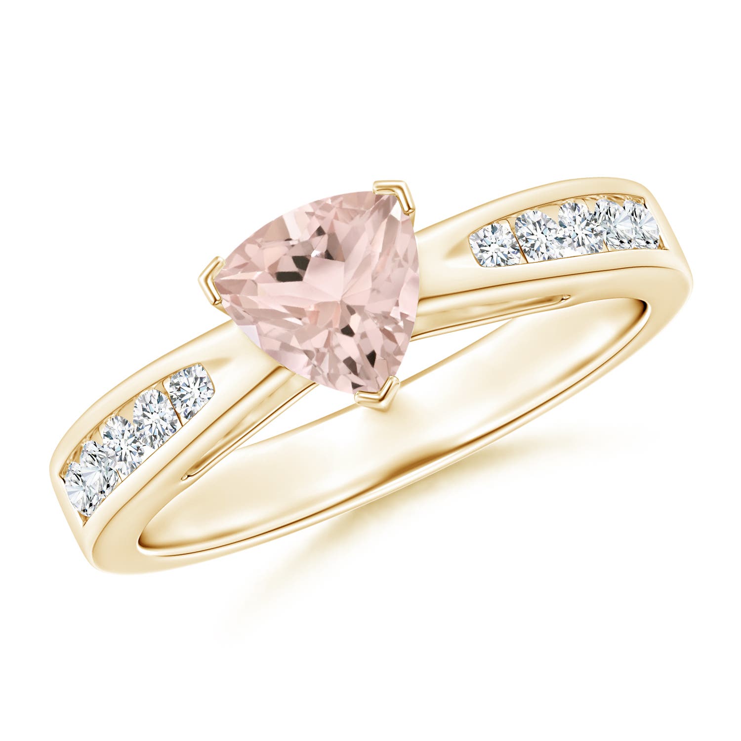 A - Morganite / 0.85 CT / 14 KT Yellow Gold