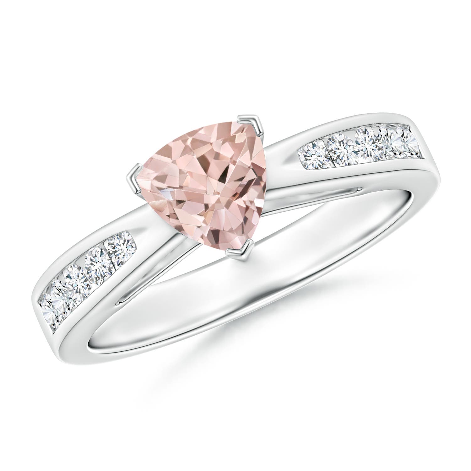 AA - Morganite / 0.85 CT / 14 KT White Gold