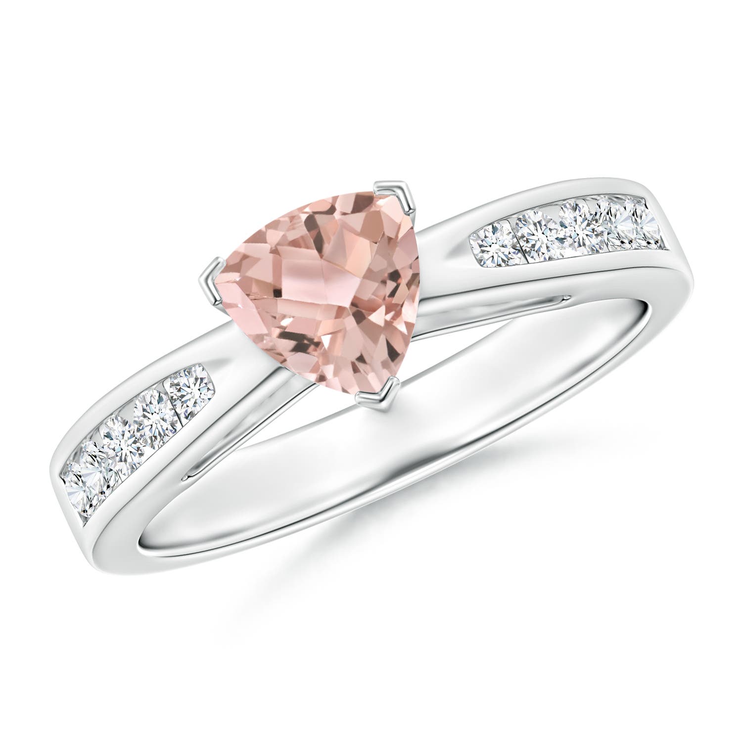 AAA - Morganite / 0.85 CT / 14 KT White Gold