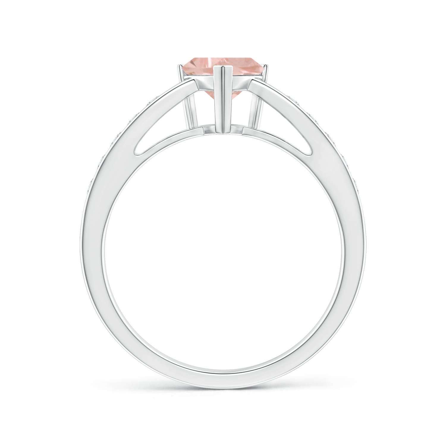 AAA - Morganite / 0.85 CT / 14 KT White Gold