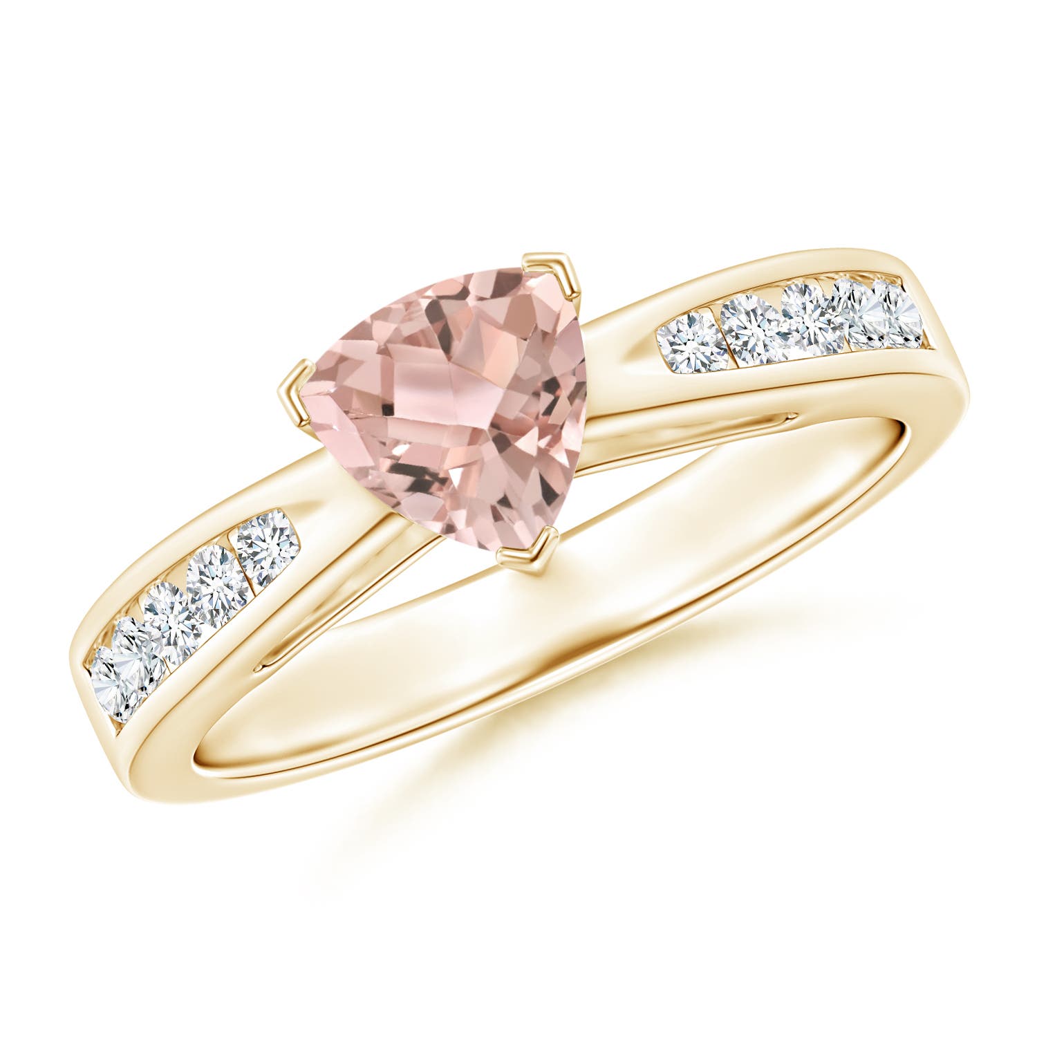 AAA - Morganite / 0.85 CT / 14 KT Yellow Gold