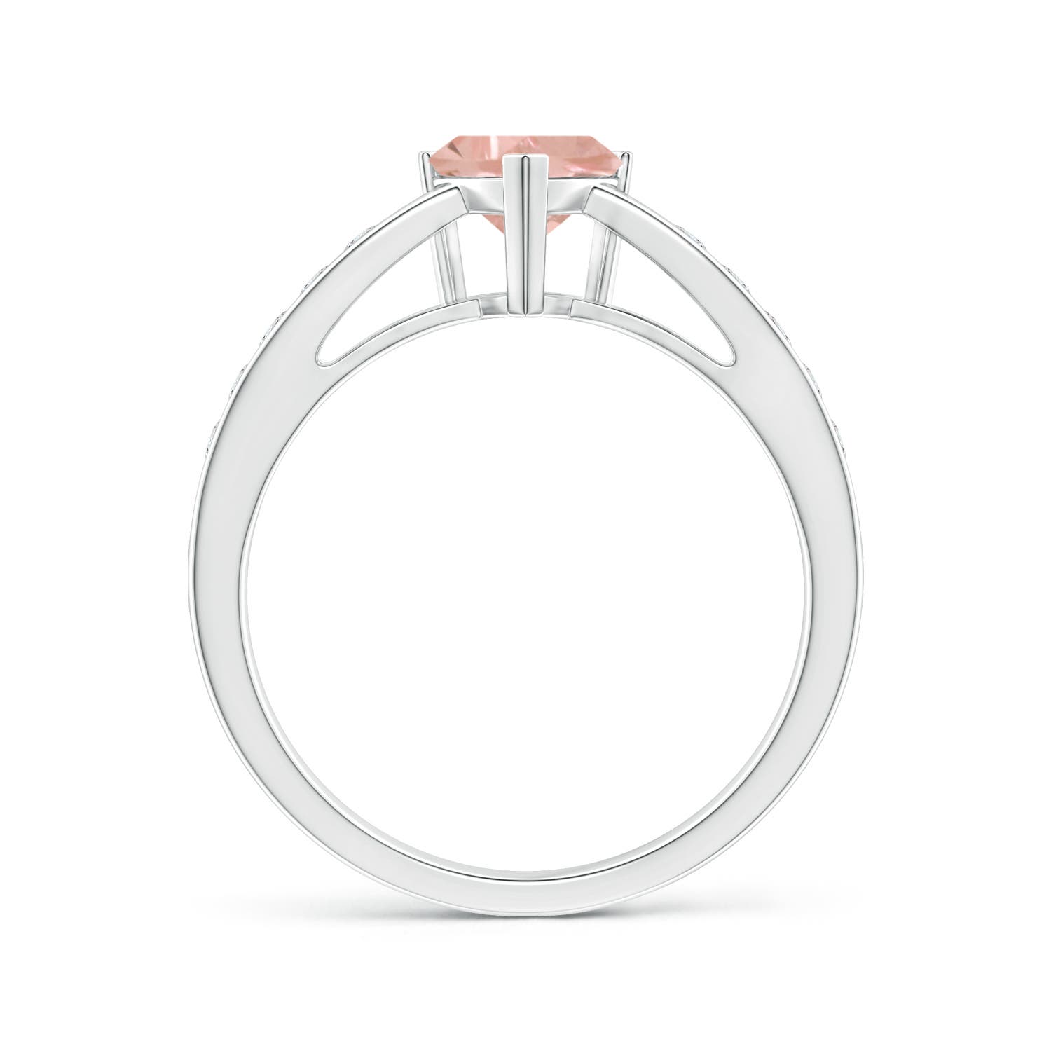 AAAA - Morganite / 0.85 CT / 14 KT White Gold