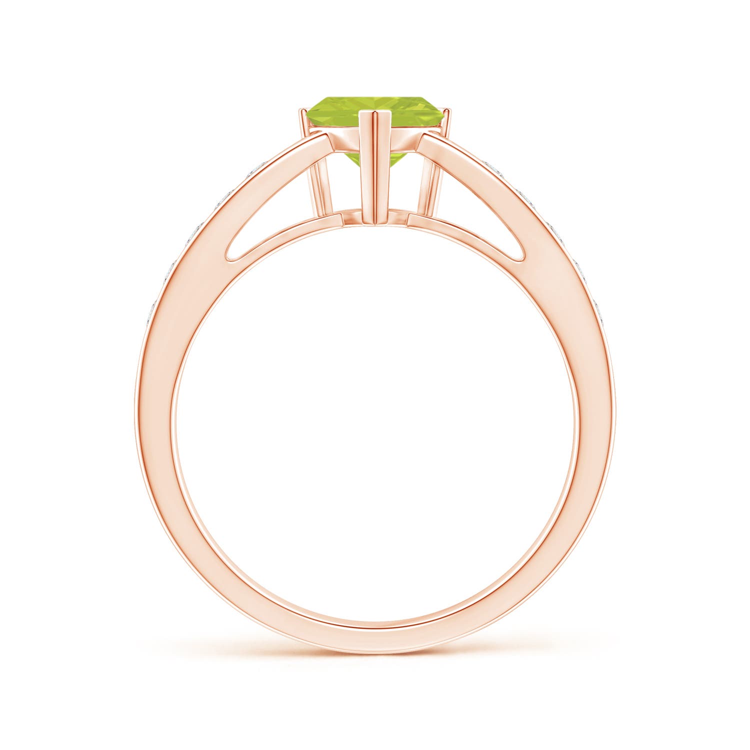 A - Peridot / 0.95 CT / 14 KT Rose Gold