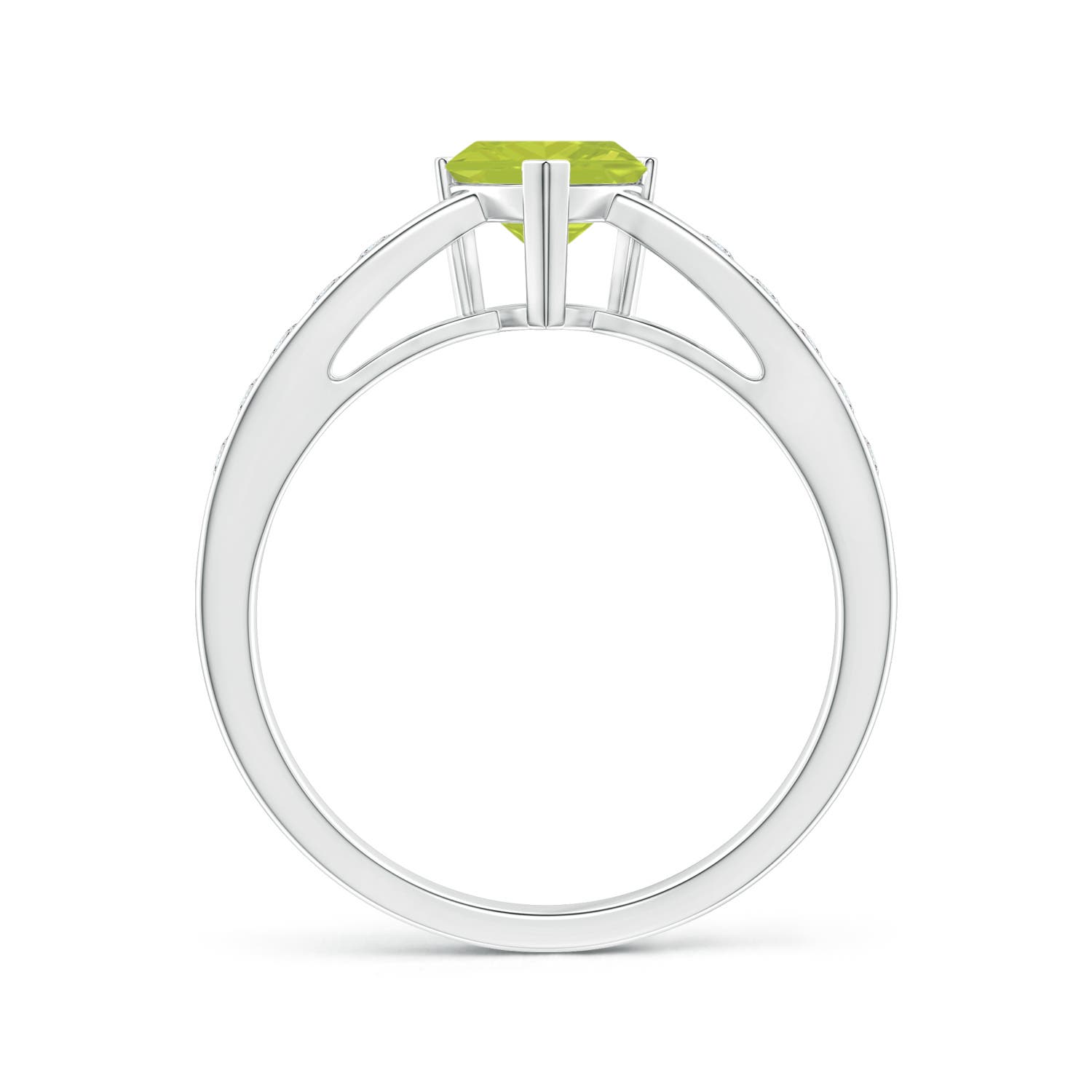 A - Peridot / 0.95 CT / 14 KT White Gold