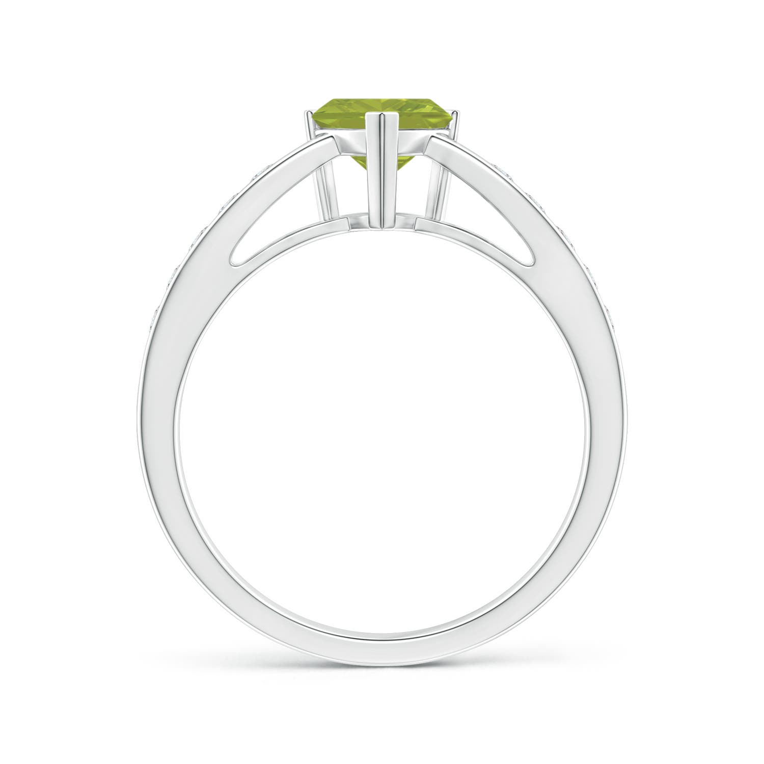 AA - Peridot / 0.95 CT / 14 KT White Gold