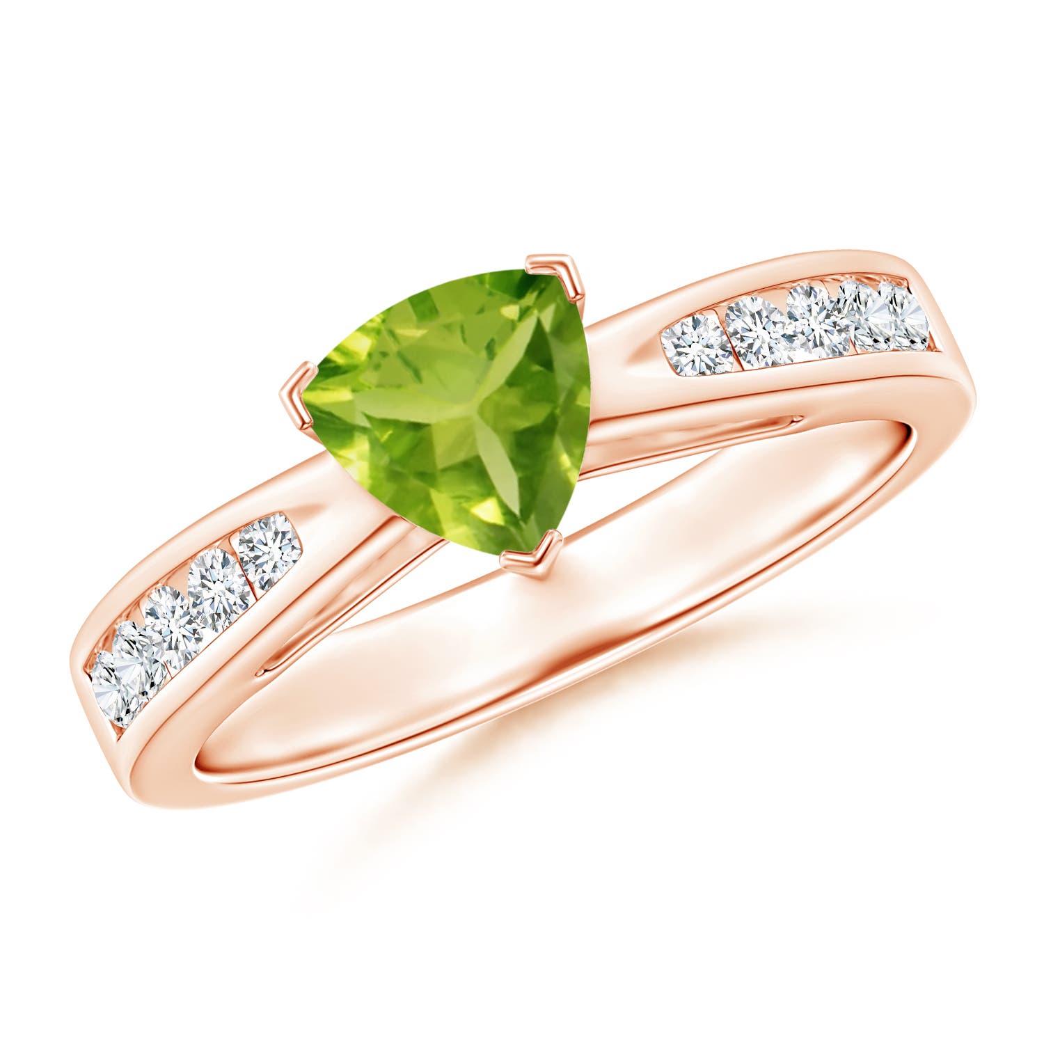 AAA - Peridot / 0.95 CT / 14 KT Rose Gold