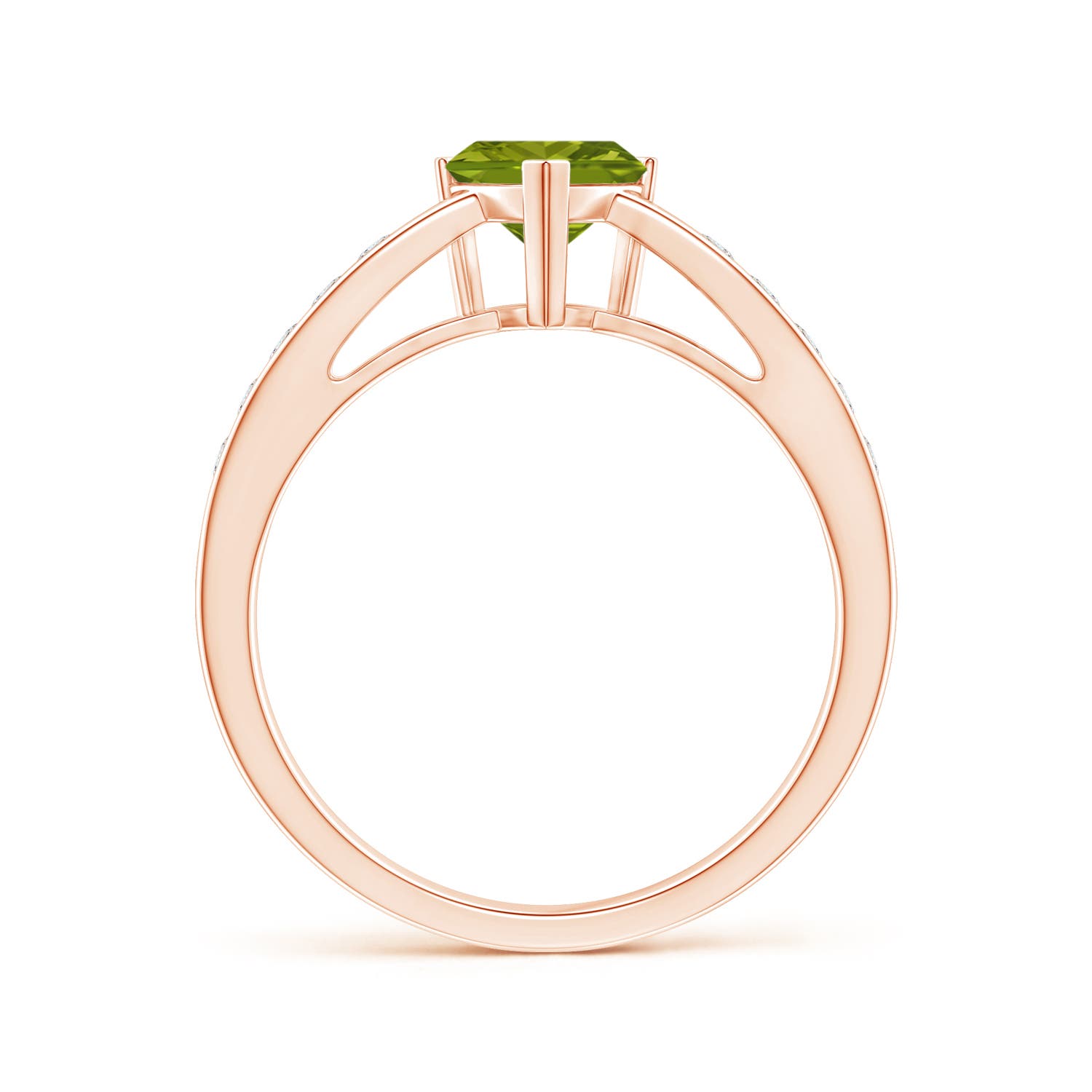 AAA - Peridot / 0.95 CT / 14 KT Rose Gold