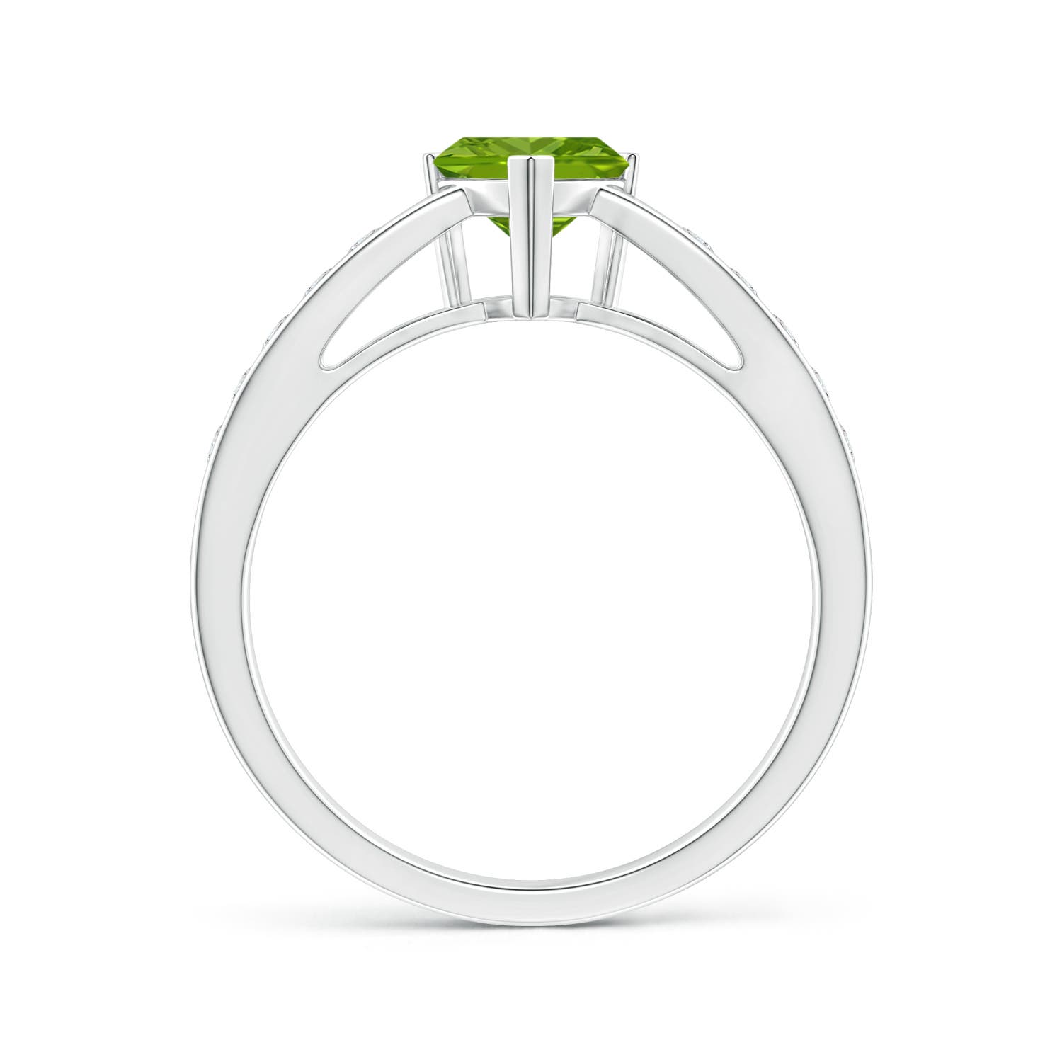 AAAA - Peridot / 0.95 CT / 14 KT White Gold