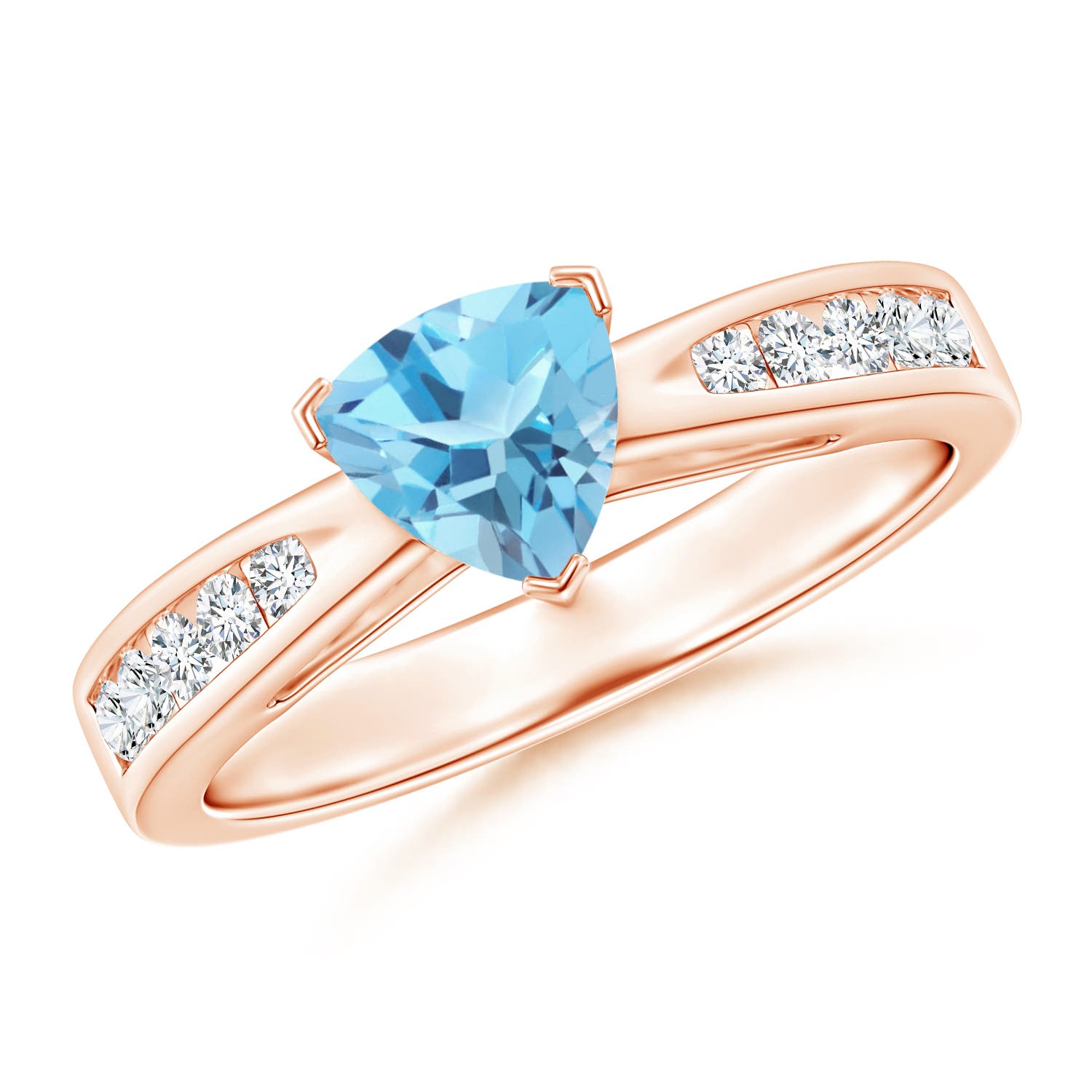 A - Swiss Blue Topaz / 1.15 CT / 14 KT Rose Gold