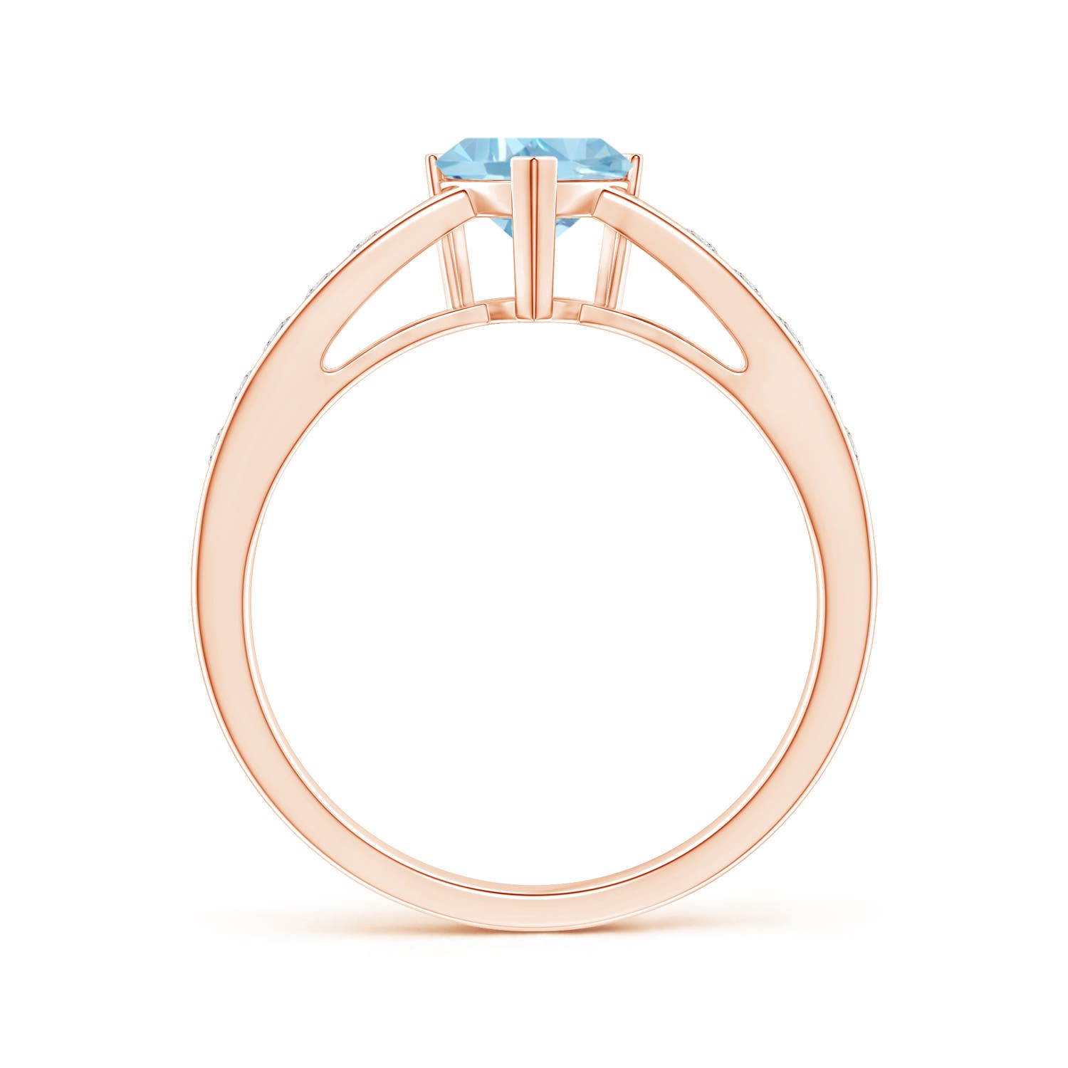 A - Swiss Blue Topaz / 1.15 CT / 14 KT Rose Gold