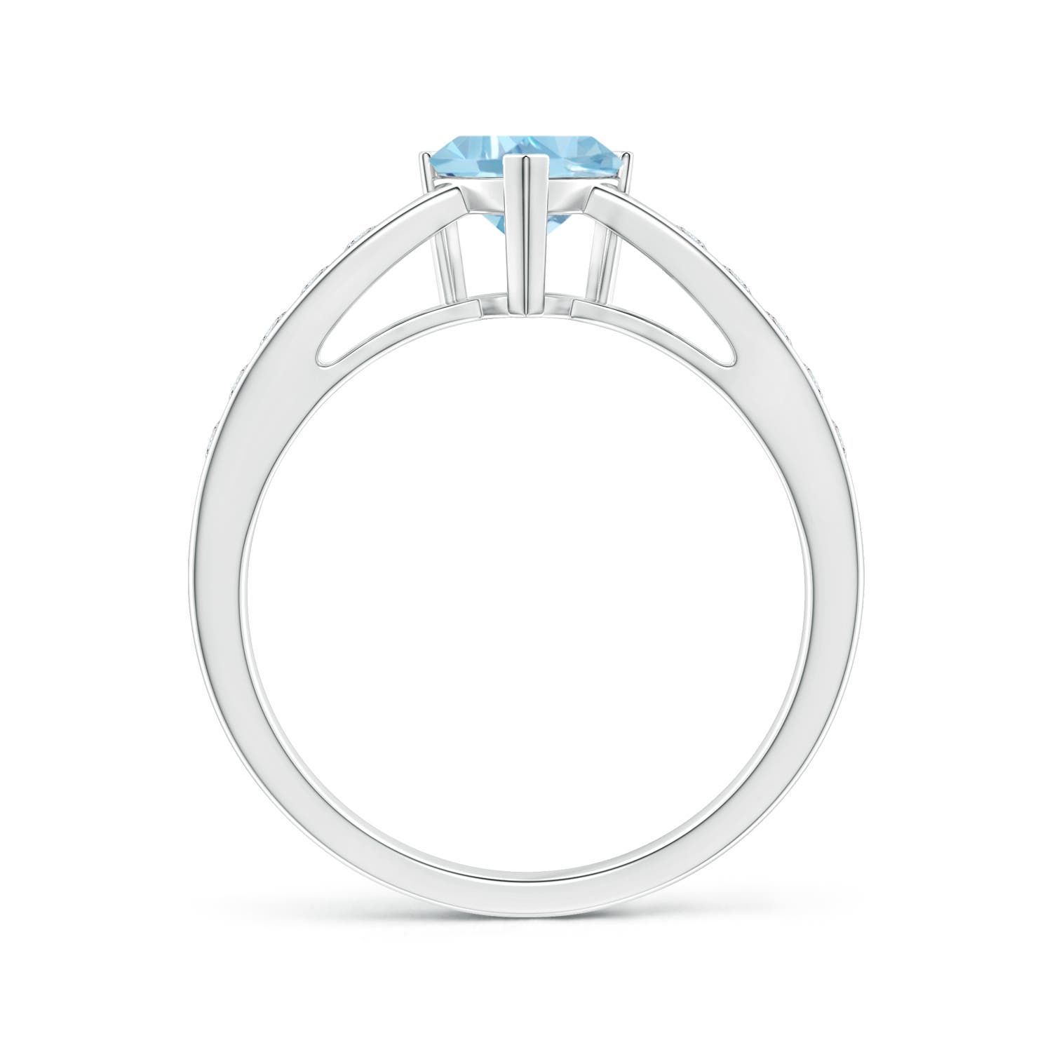 A - Swiss Blue Topaz / 1.15 CT / 14 KT White Gold