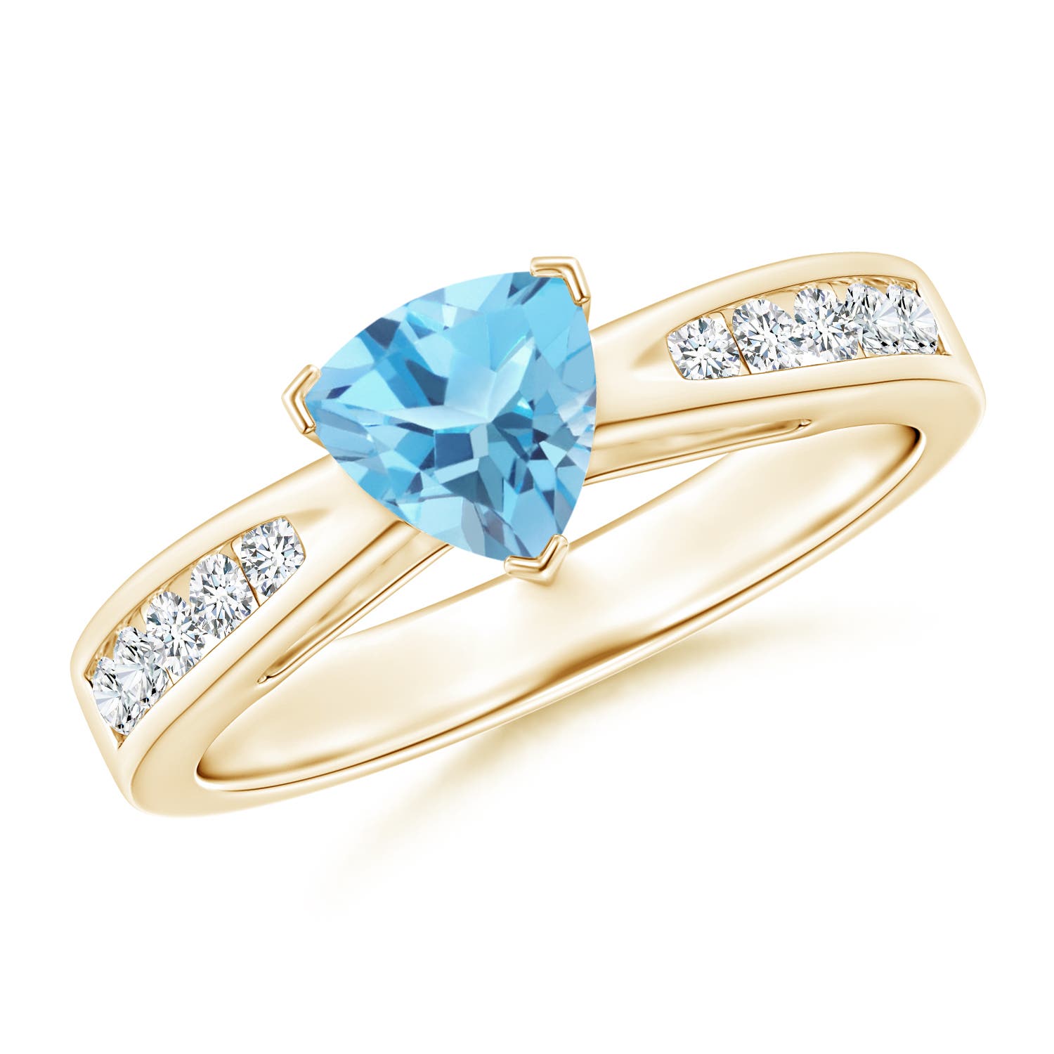 A - Swiss Blue Topaz / 1.15 CT / 14 KT Yellow Gold