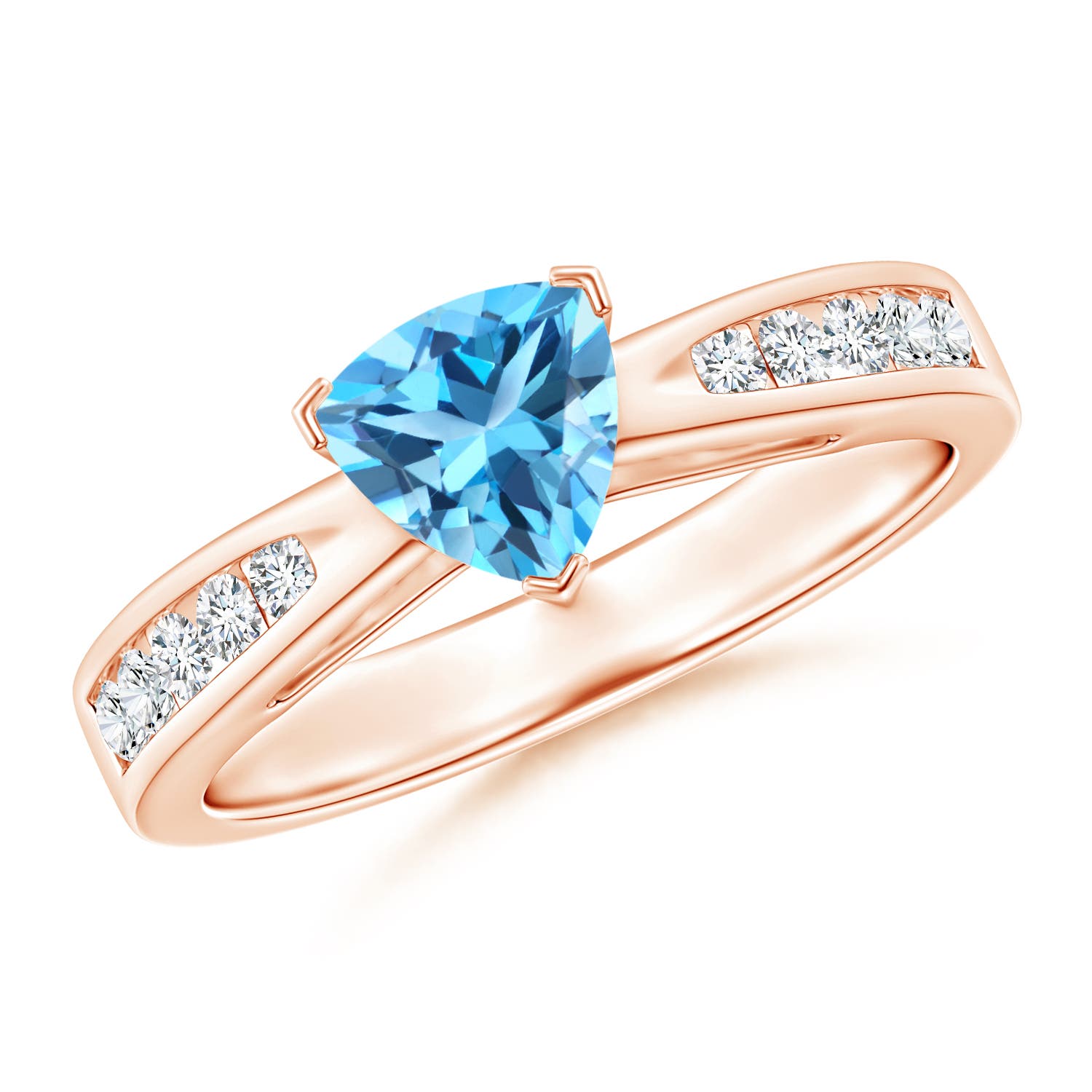 AAA - Swiss Blue Topaz / 1.15 CT / 14 KT Rose Gold